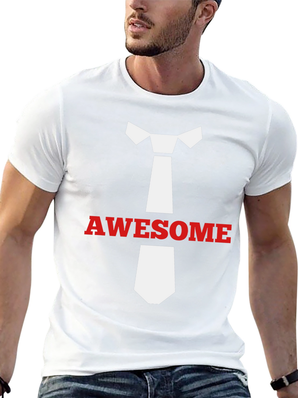 Awesome Tie T-Shirt - Stylish Casual Wear