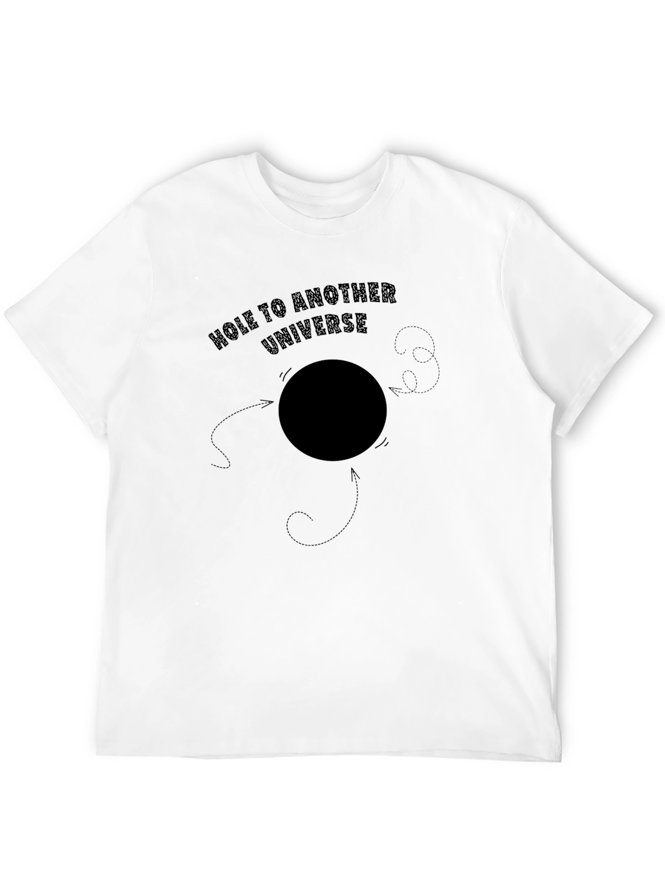Hole to Another Universe Black Graphic Tee