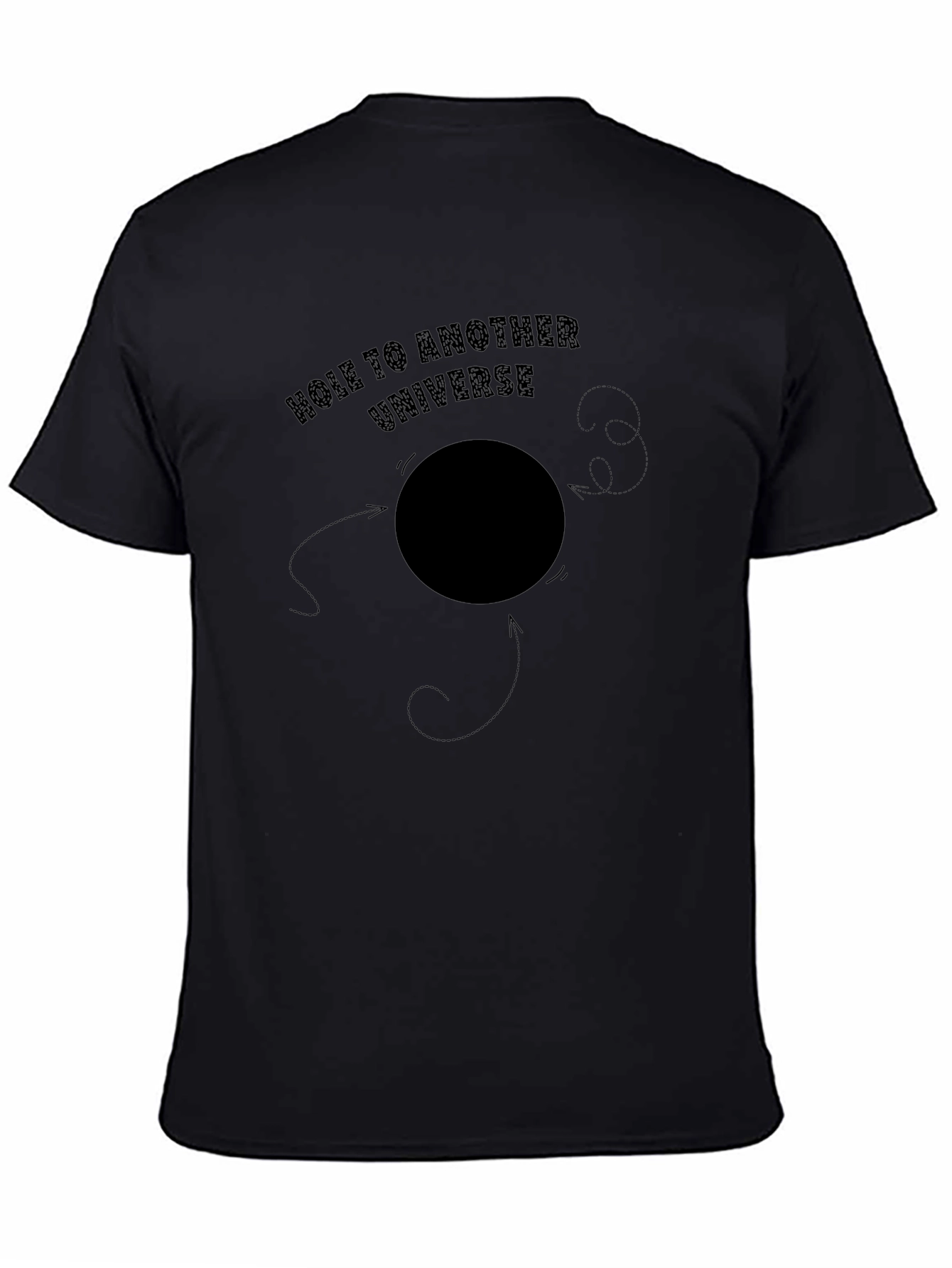 Hole to Another Universe Black Graphic Tee