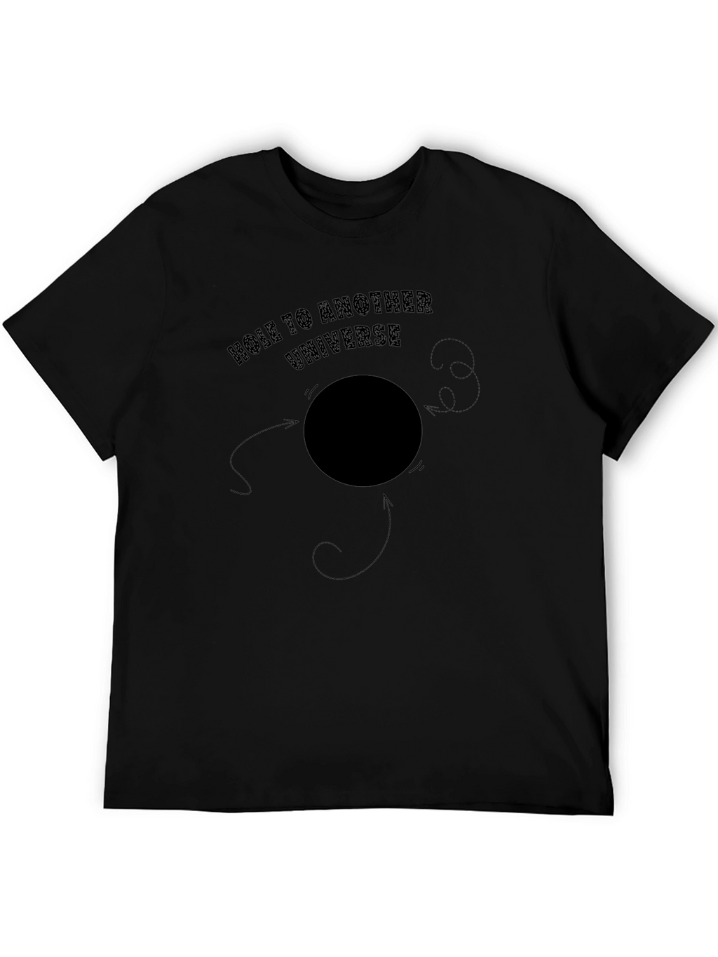 Hole to Another Universe Black Graphic Tee