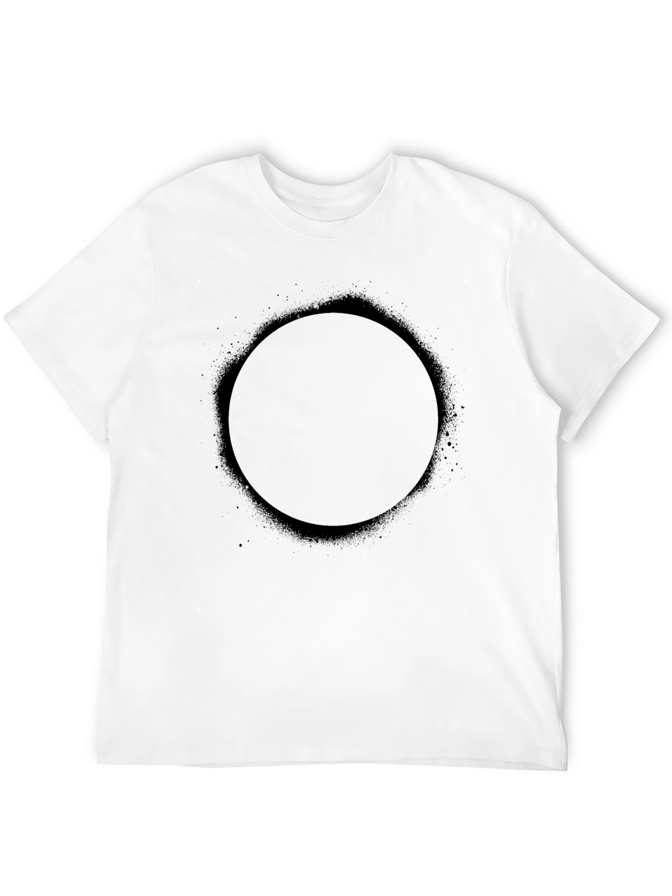 Black Circle Graphic Tee - Modern Minimalist Design