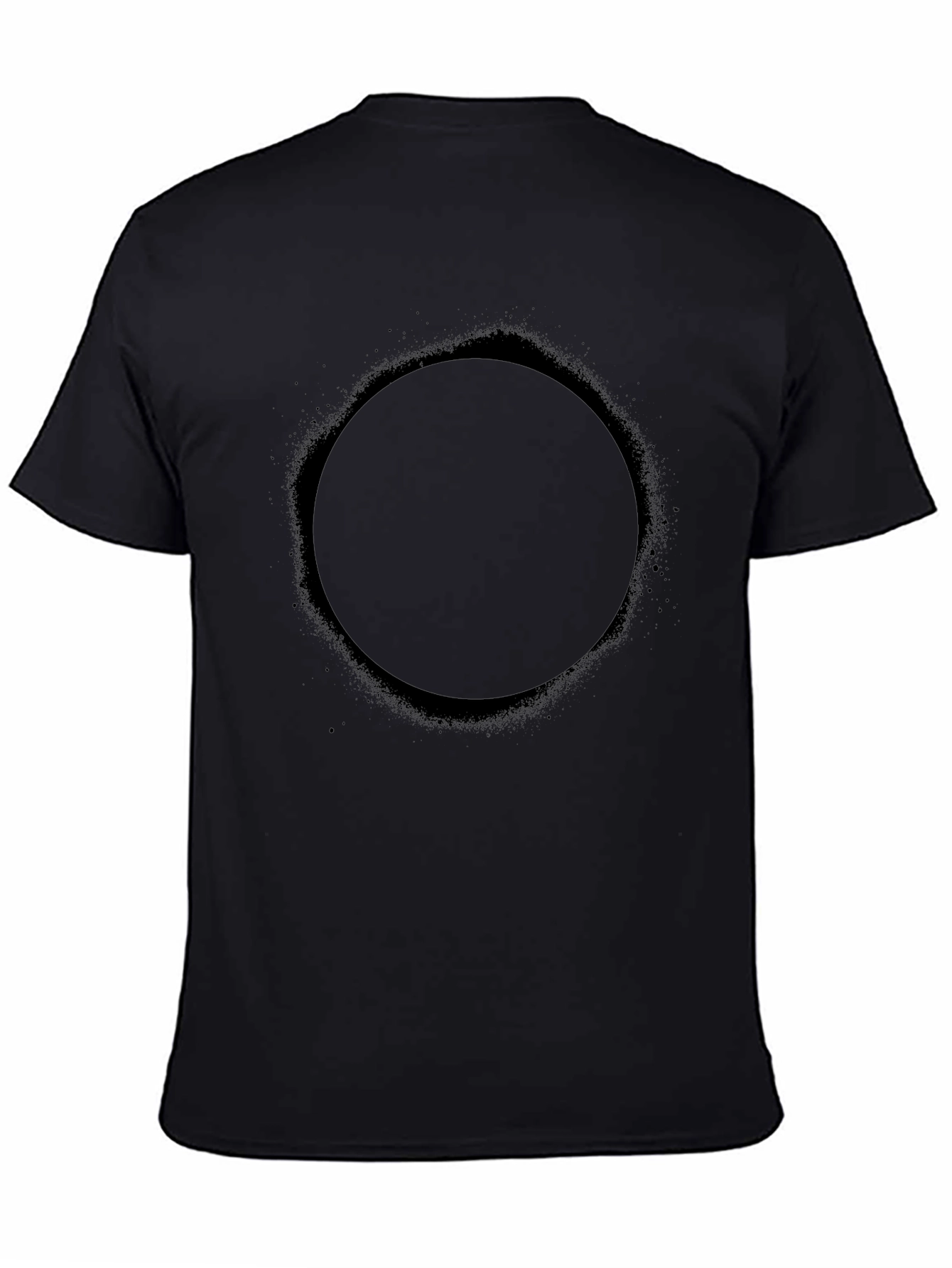 Black Circle Graphic Tee - Modern Minimalist Design