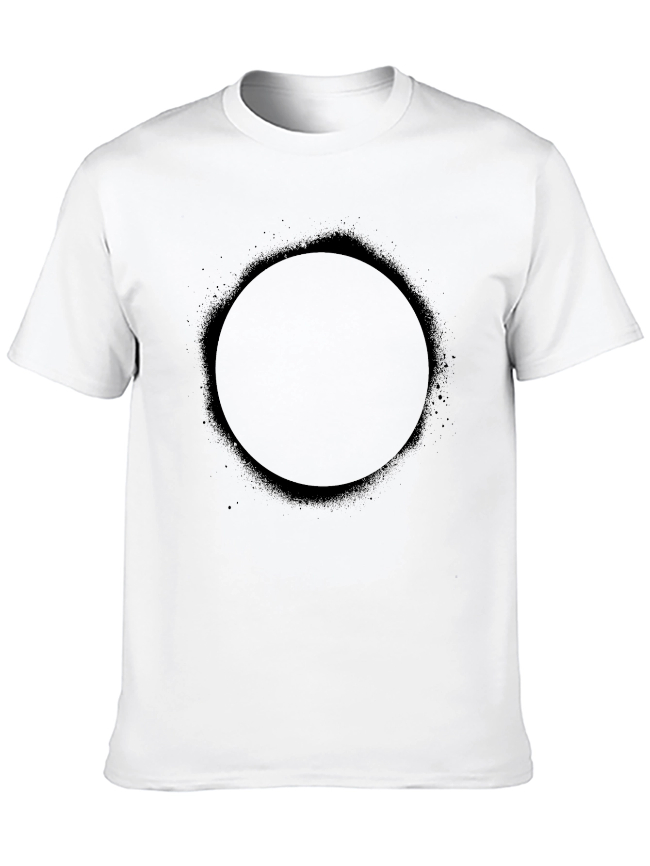 Black Circle Graphic Tee - Modern Minimalist Design