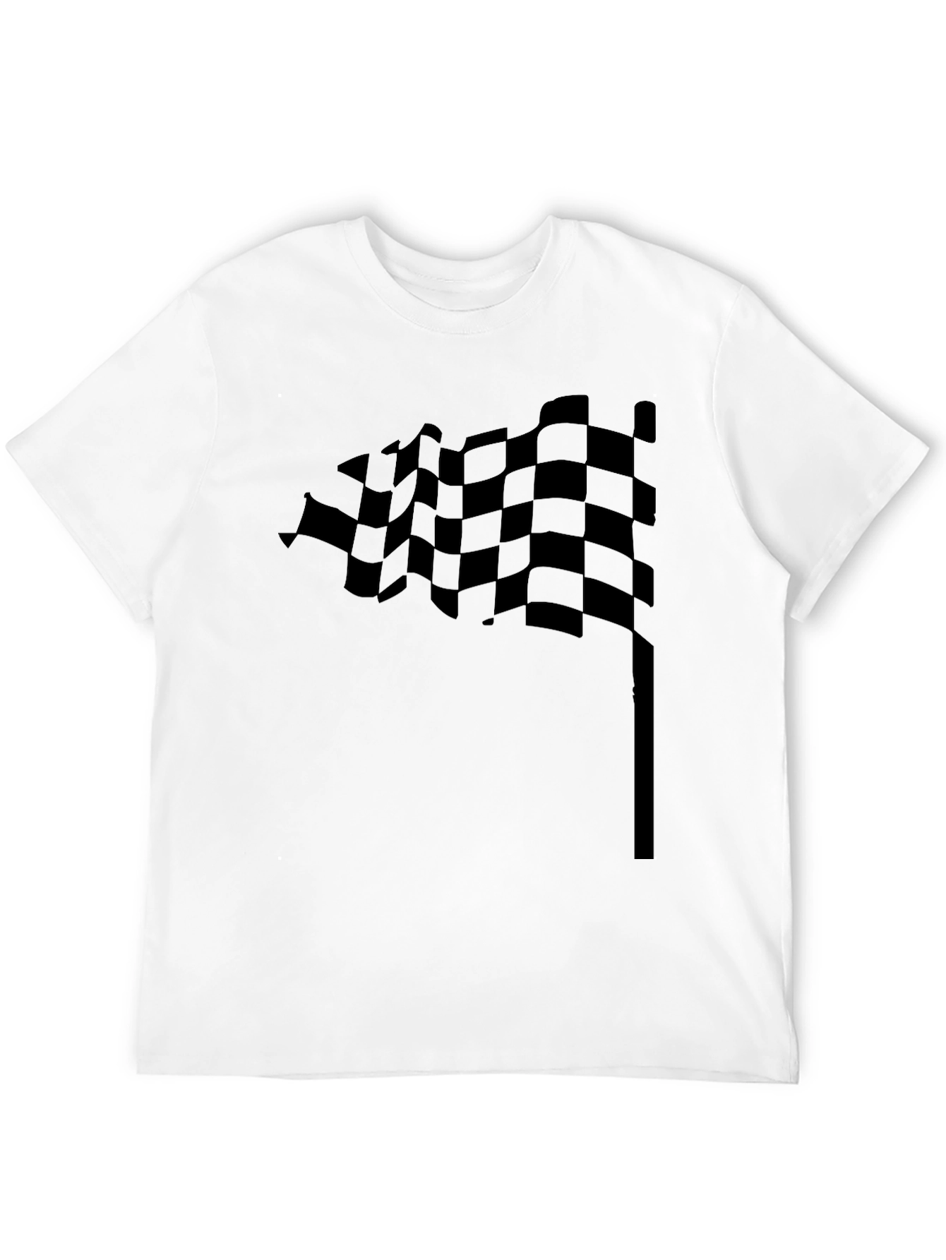Checkered Flag Graphic Tee - Motorsport Fan Apparel