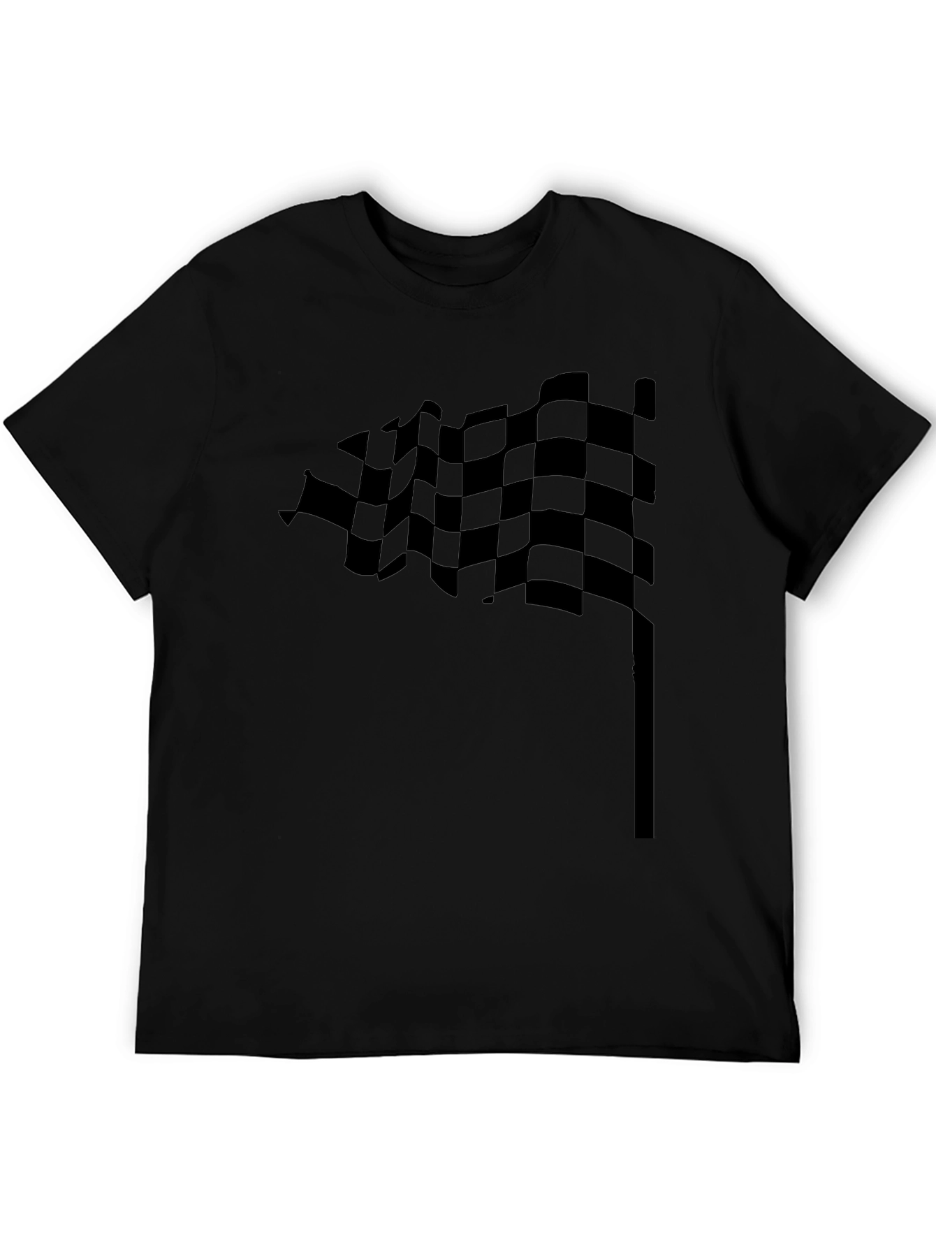 Checkered Flag Graphic Tee - Motorsport Fan Apparel