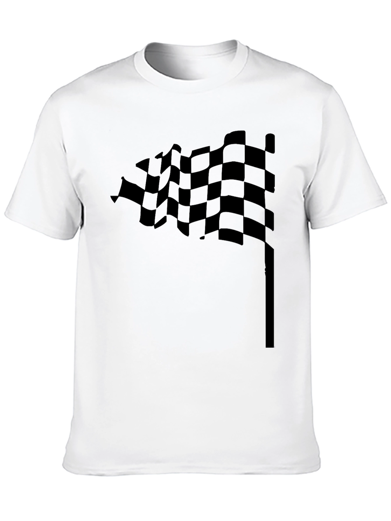 Checkered Flag Graphic Tee - Motorsport Fan Apparel
