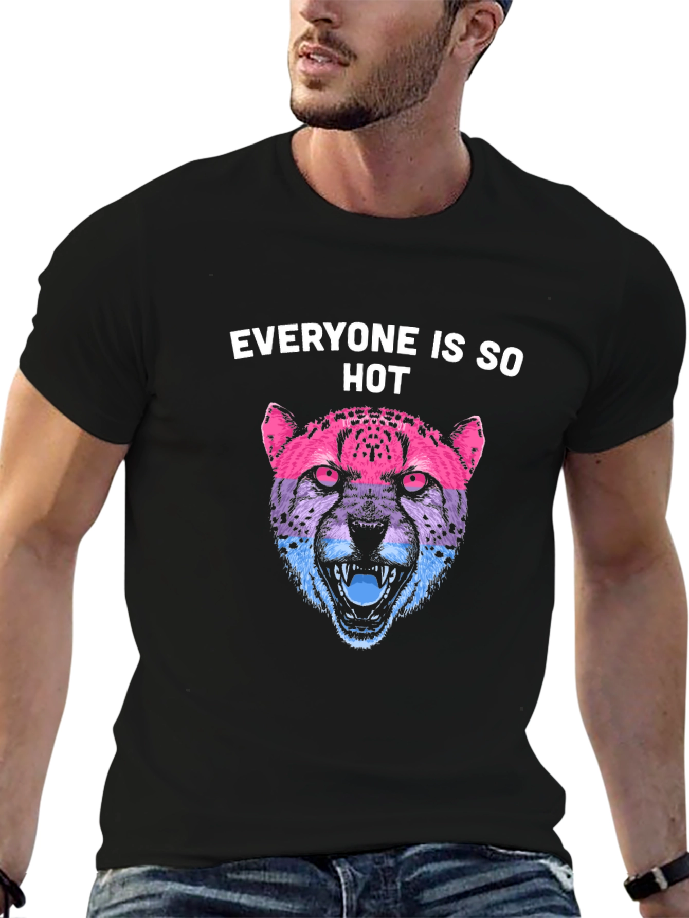Cool Cat Graphic T-Shirt - Everyone is So Hot