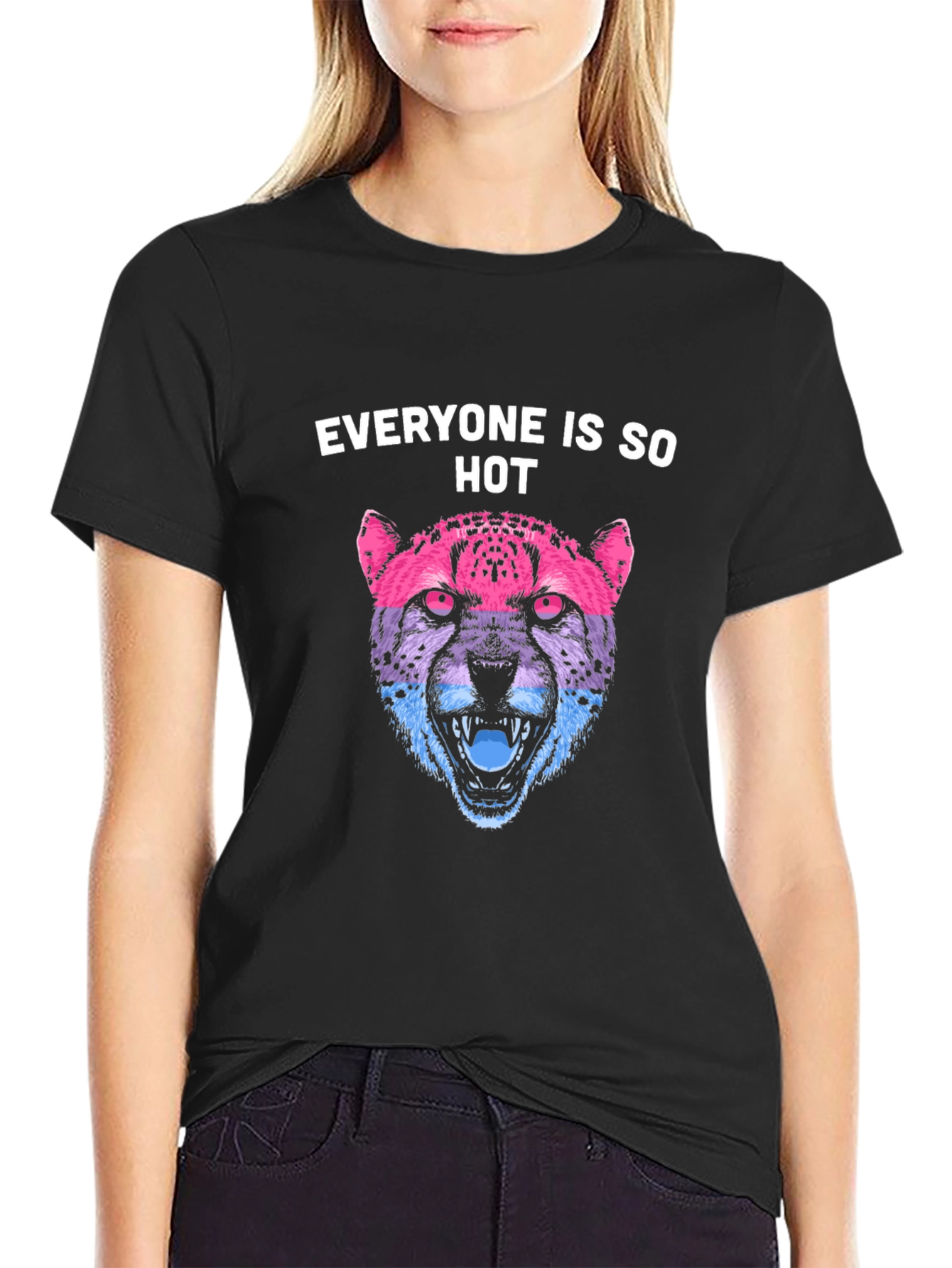 Cool Cat Graphic T-Shirt - Everyone is So Hot