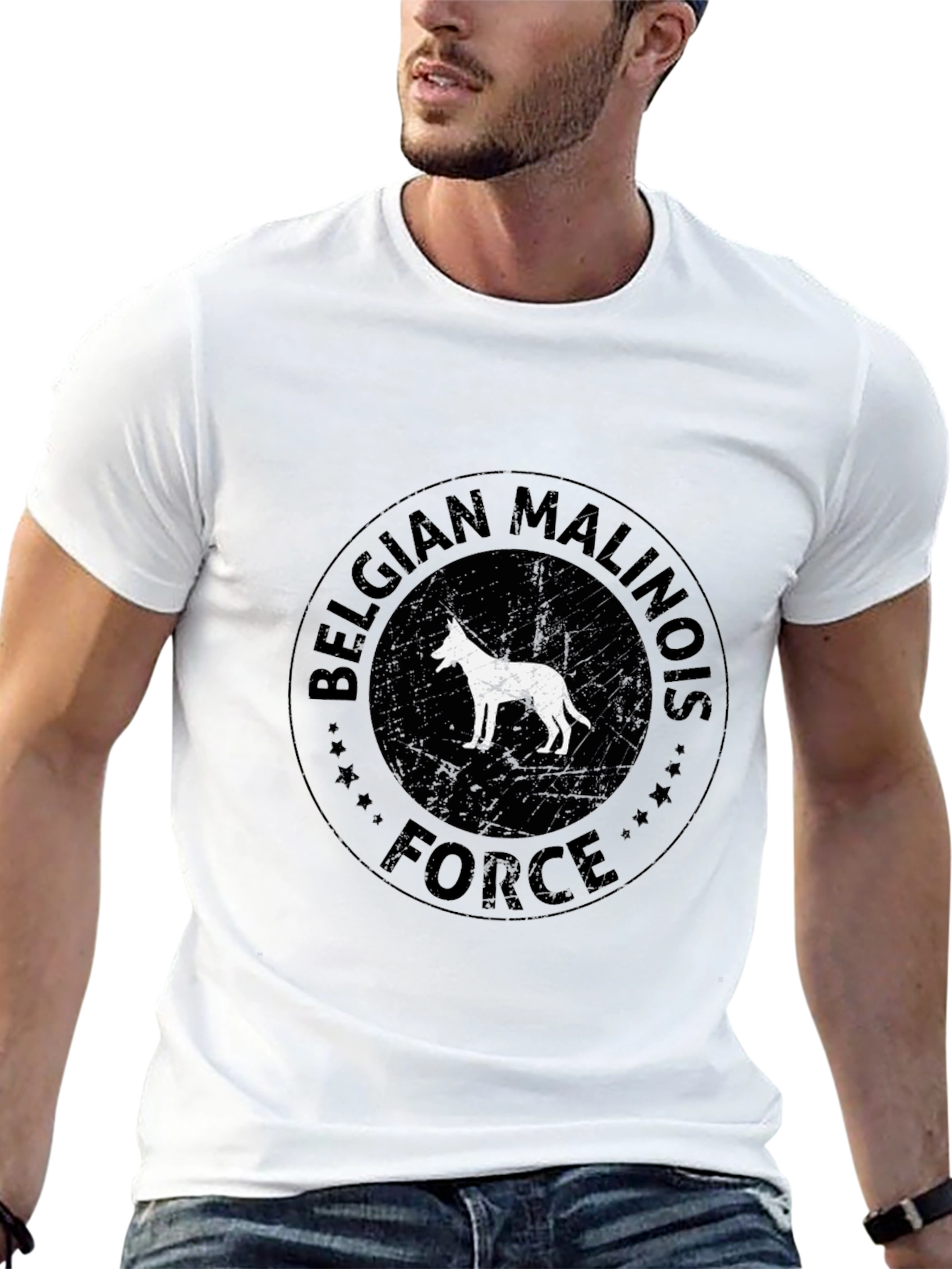 Belgian Malinois Force Black T-Shirt