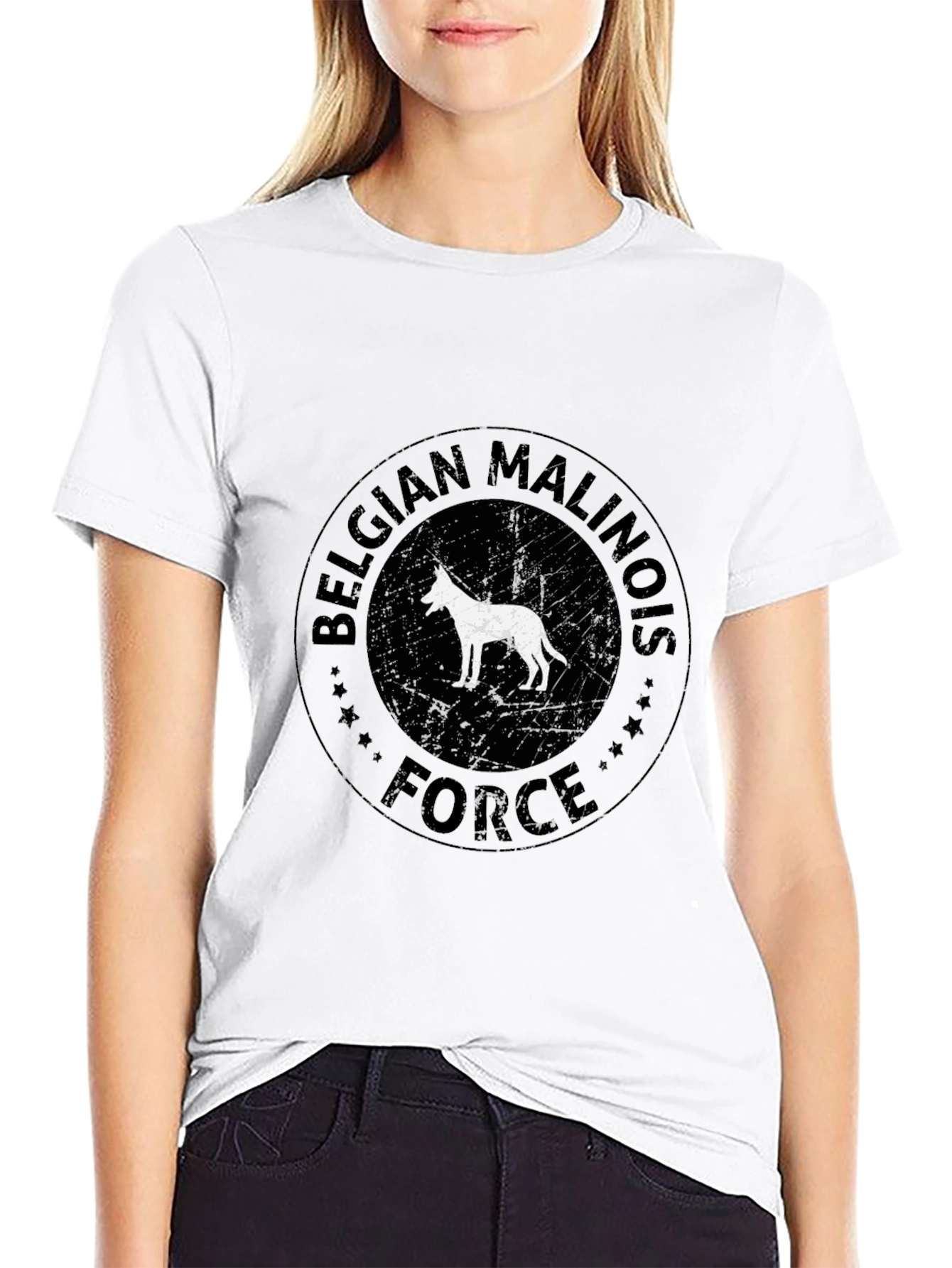 Belgian Malinois Force Black T-Shirt