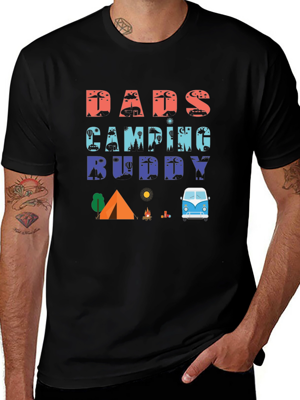 Dads Camping Buddy Graphic T-Shirt