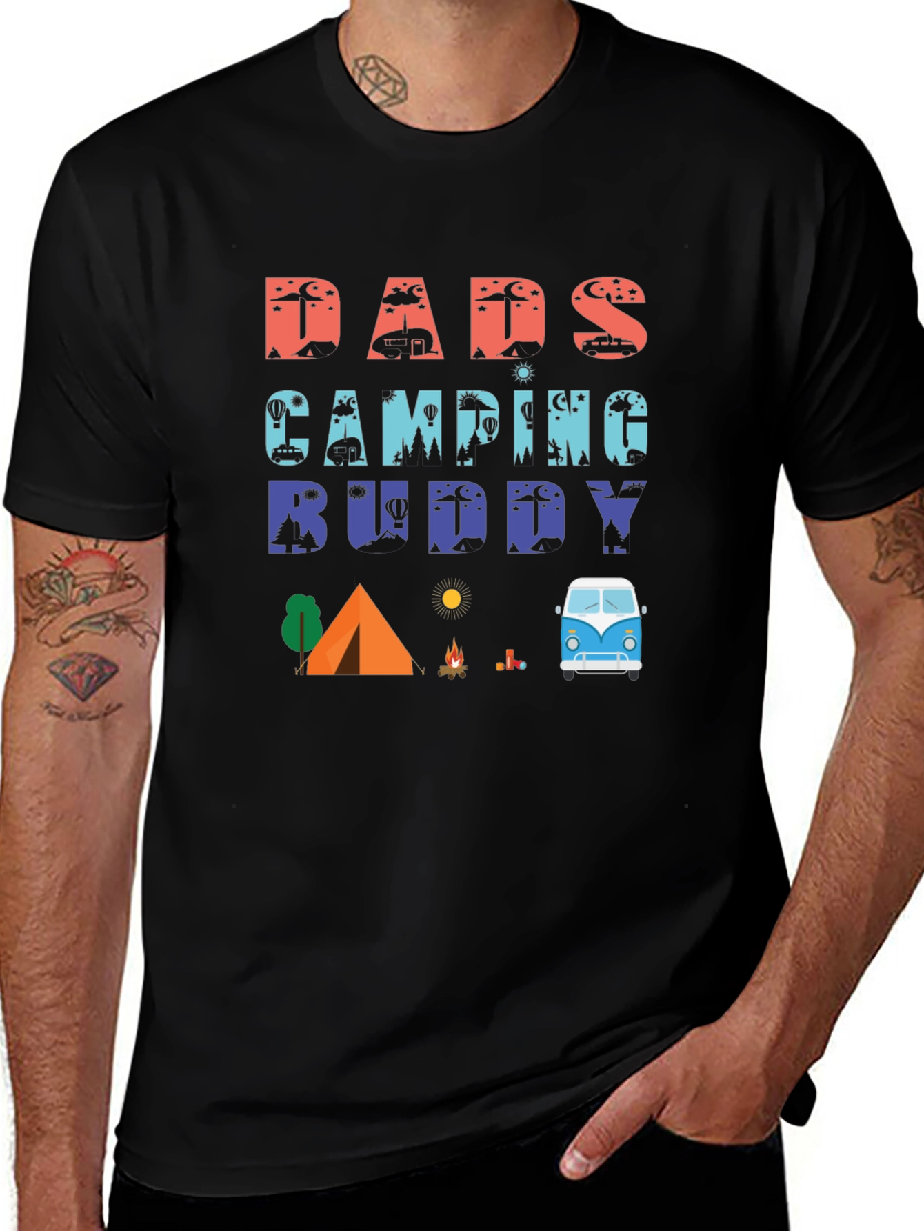 Dads Camping Buddy Graphic T-Shirt