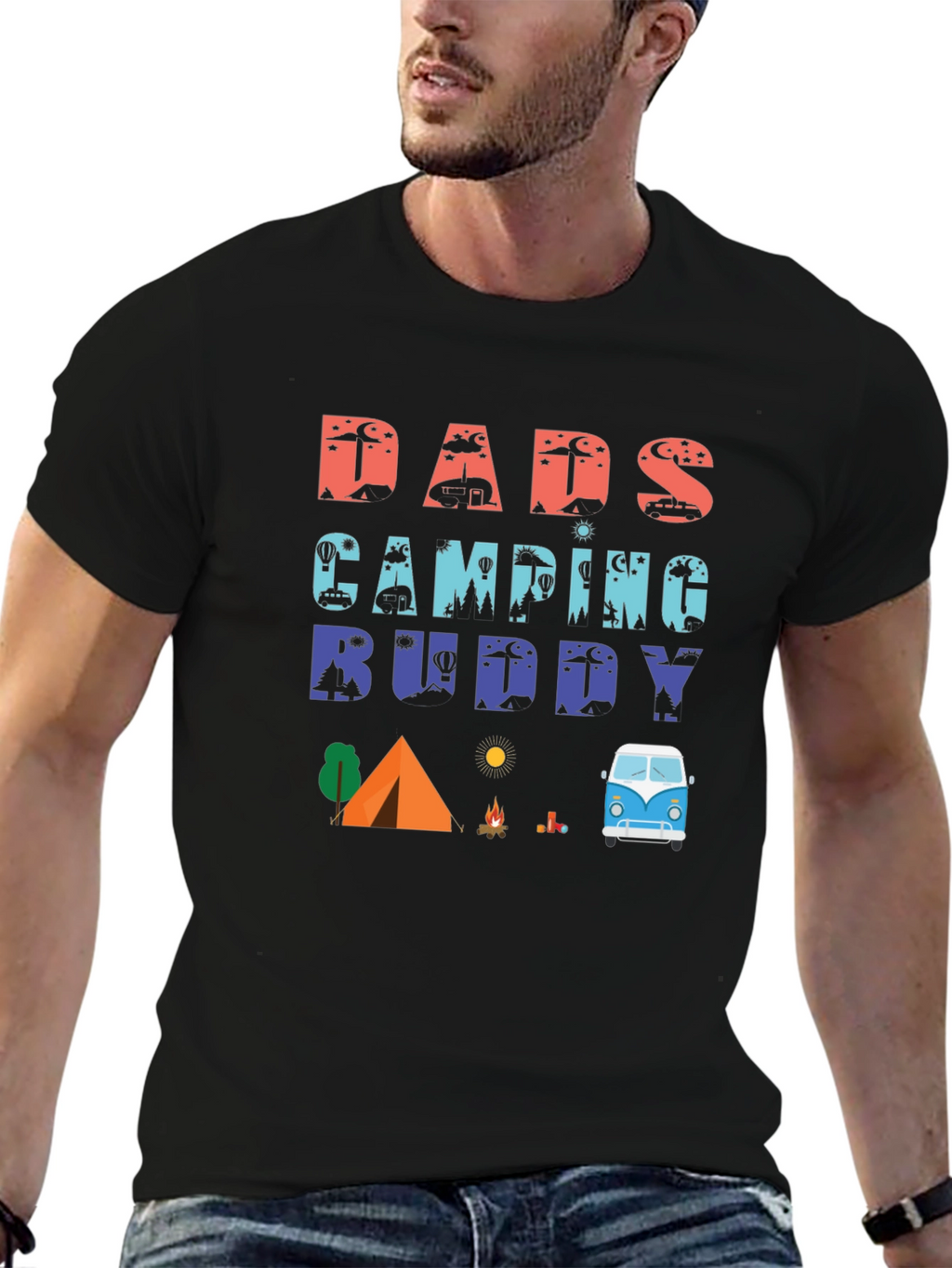 Dads Camping Buddy Graphic T-Shirt