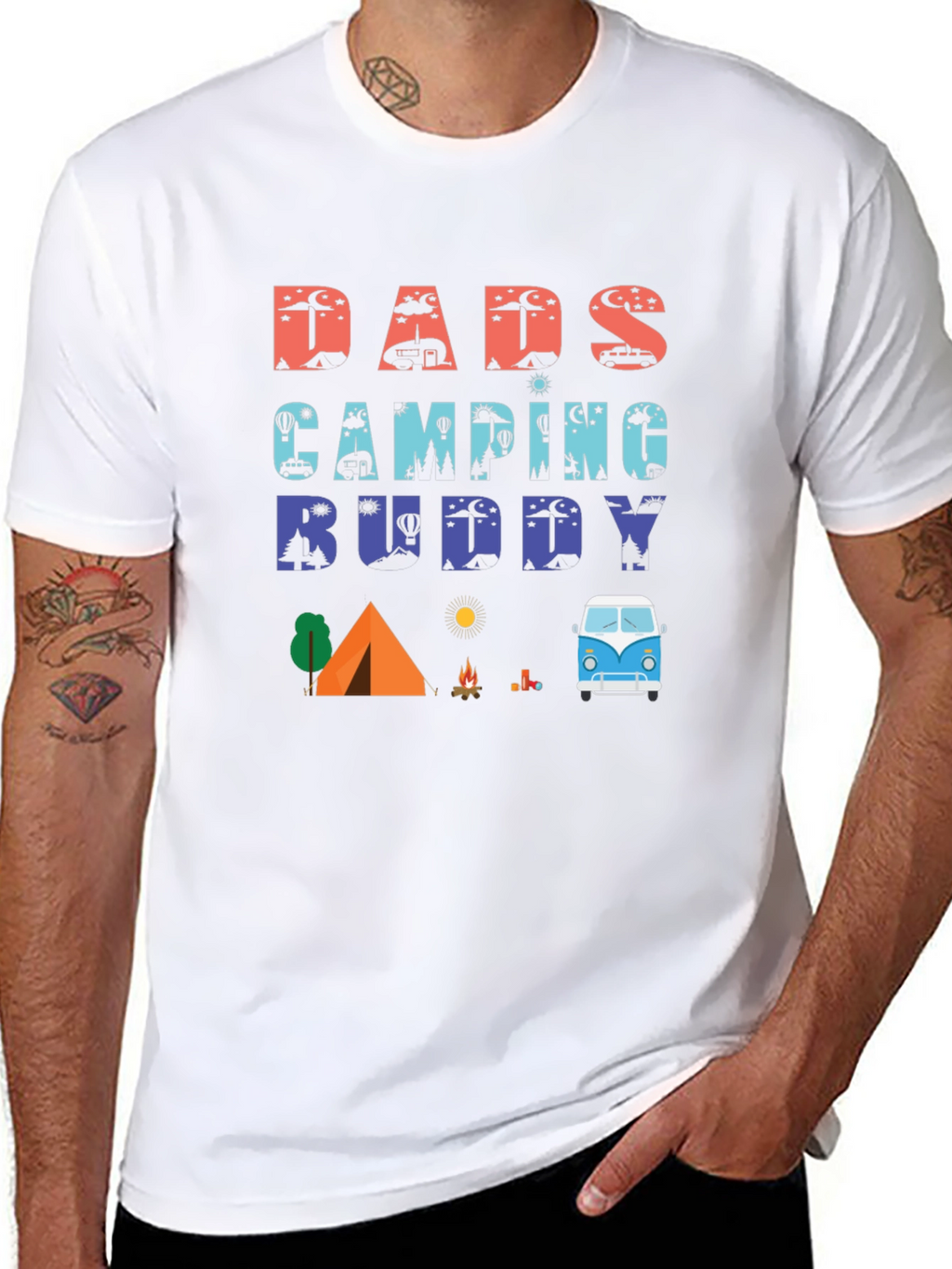 Dads Camping Buddy Graphic T-Shirt