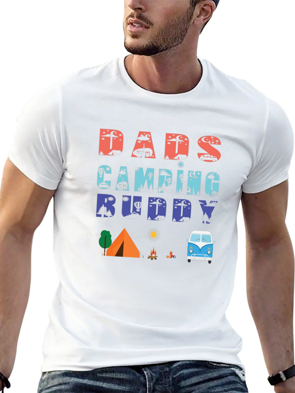 Dads Camping Buddy Graphic T-Shirt