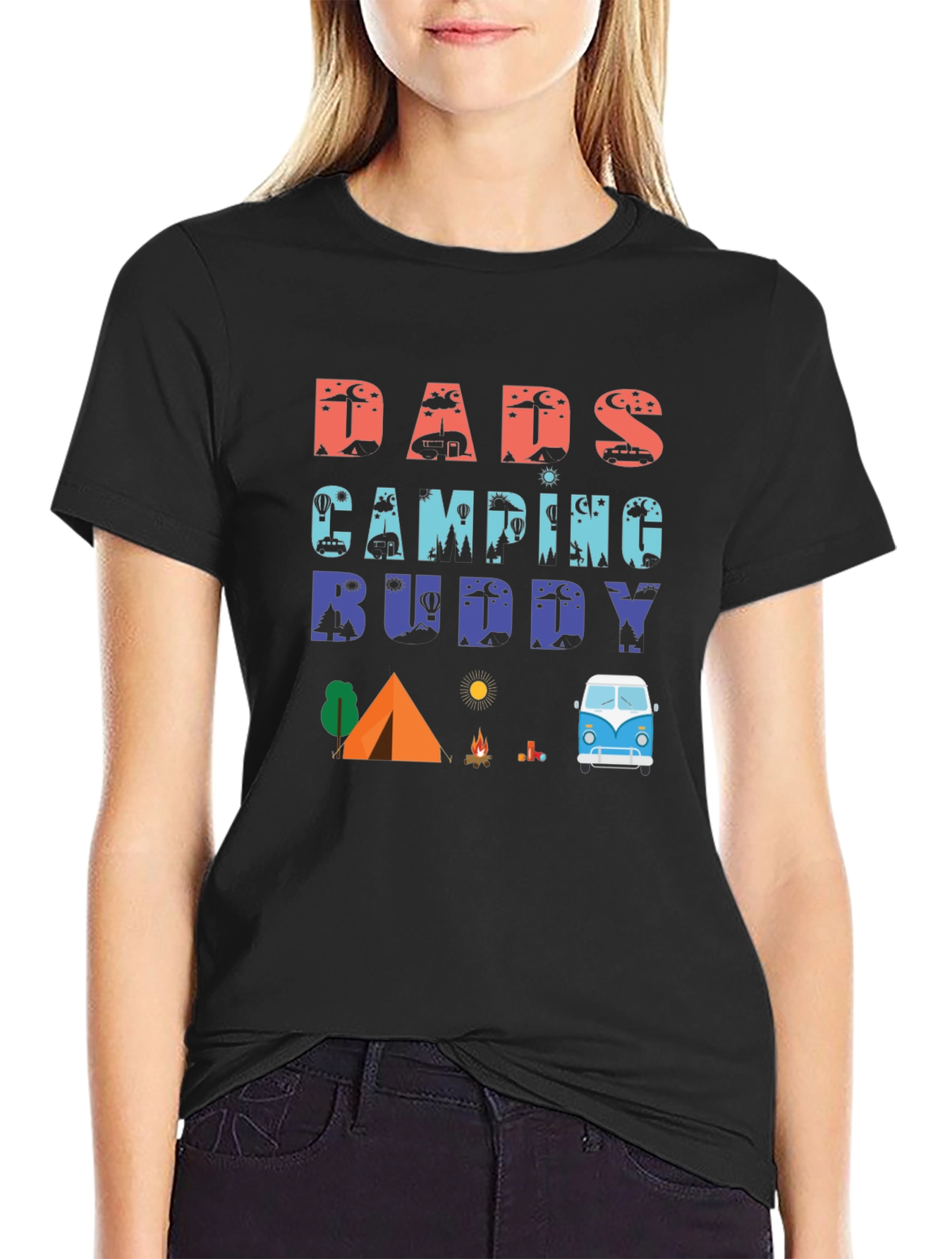 Dads Camping Buddy Graphic T-Shirt
