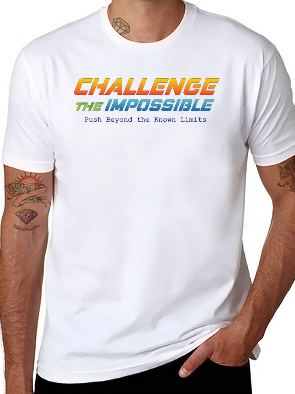 Challenge the Impossible Black Graphic Tee
