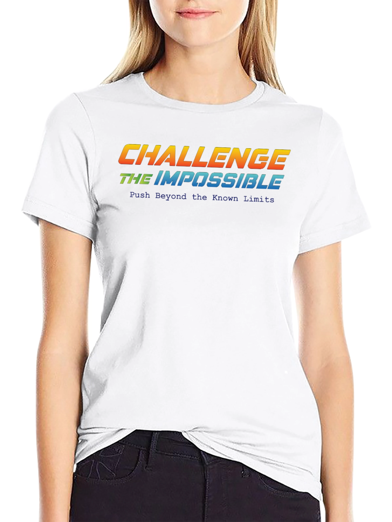Challenge the Impossible Black Graphic Tee