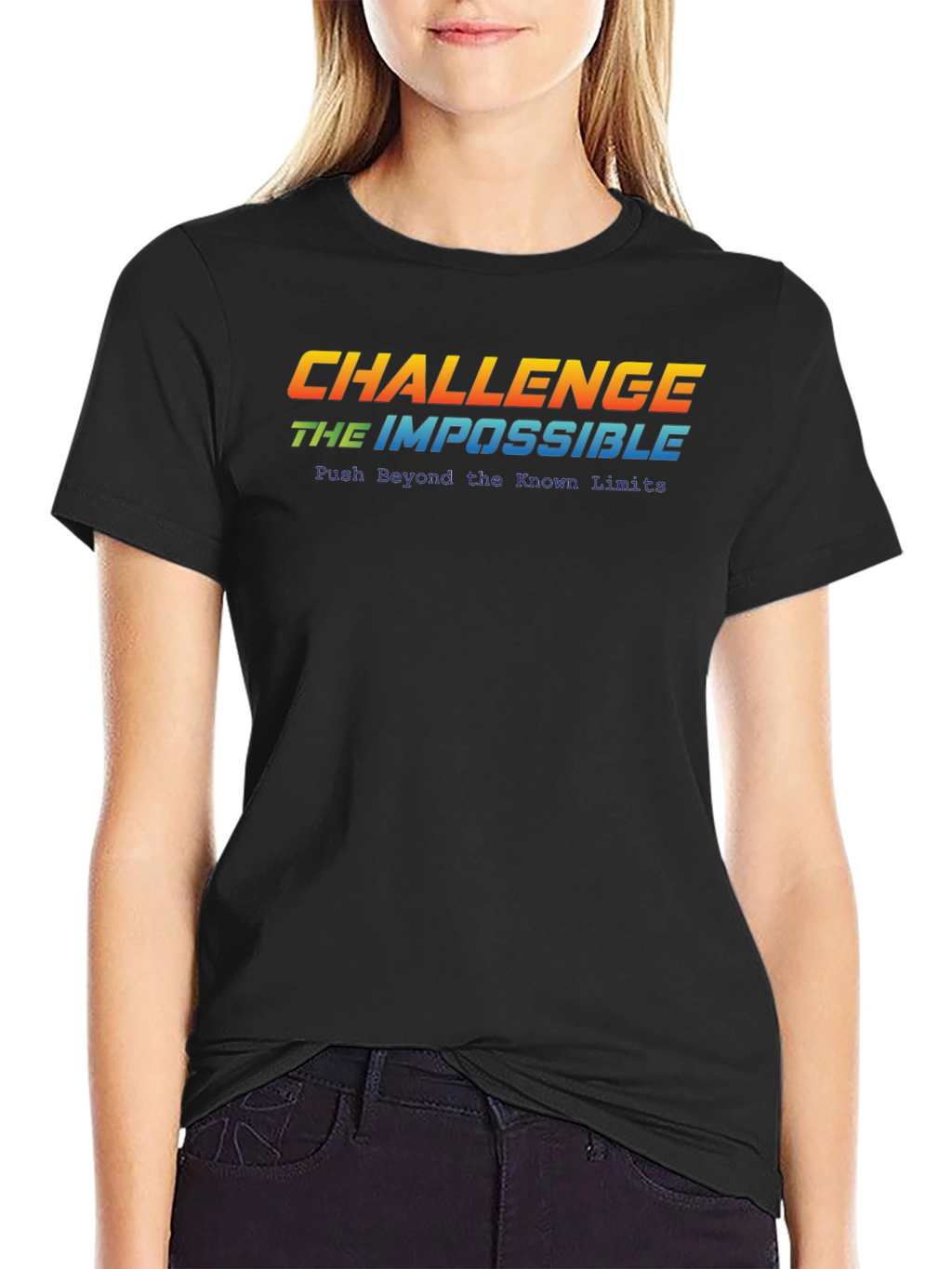Challenge the Impossible Black Graphic Tee