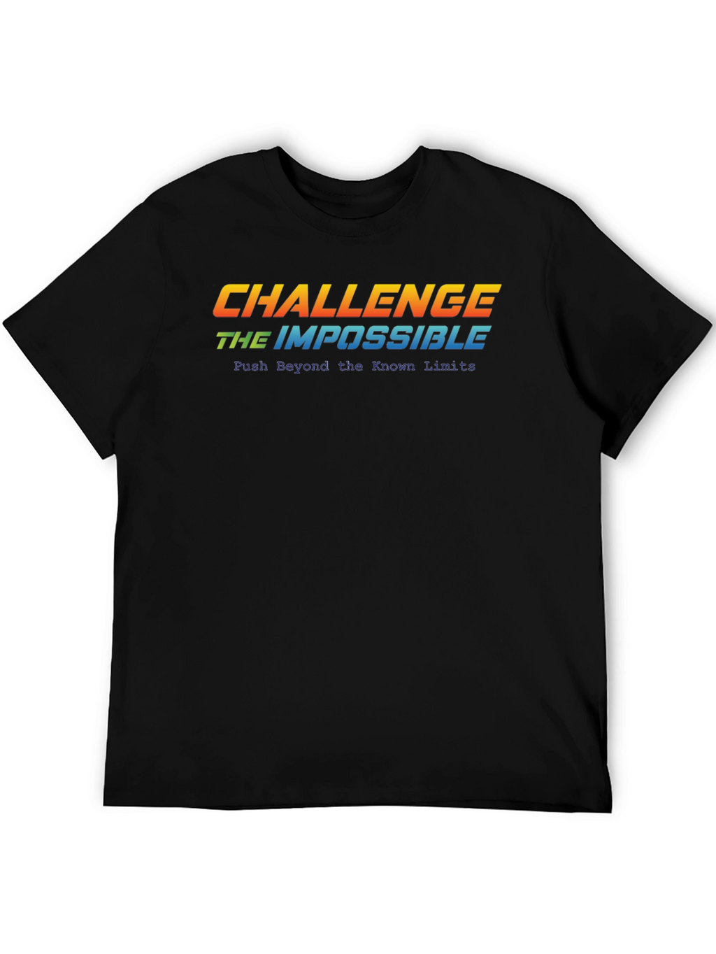 Challenge the Impossible Black Graphic Tee