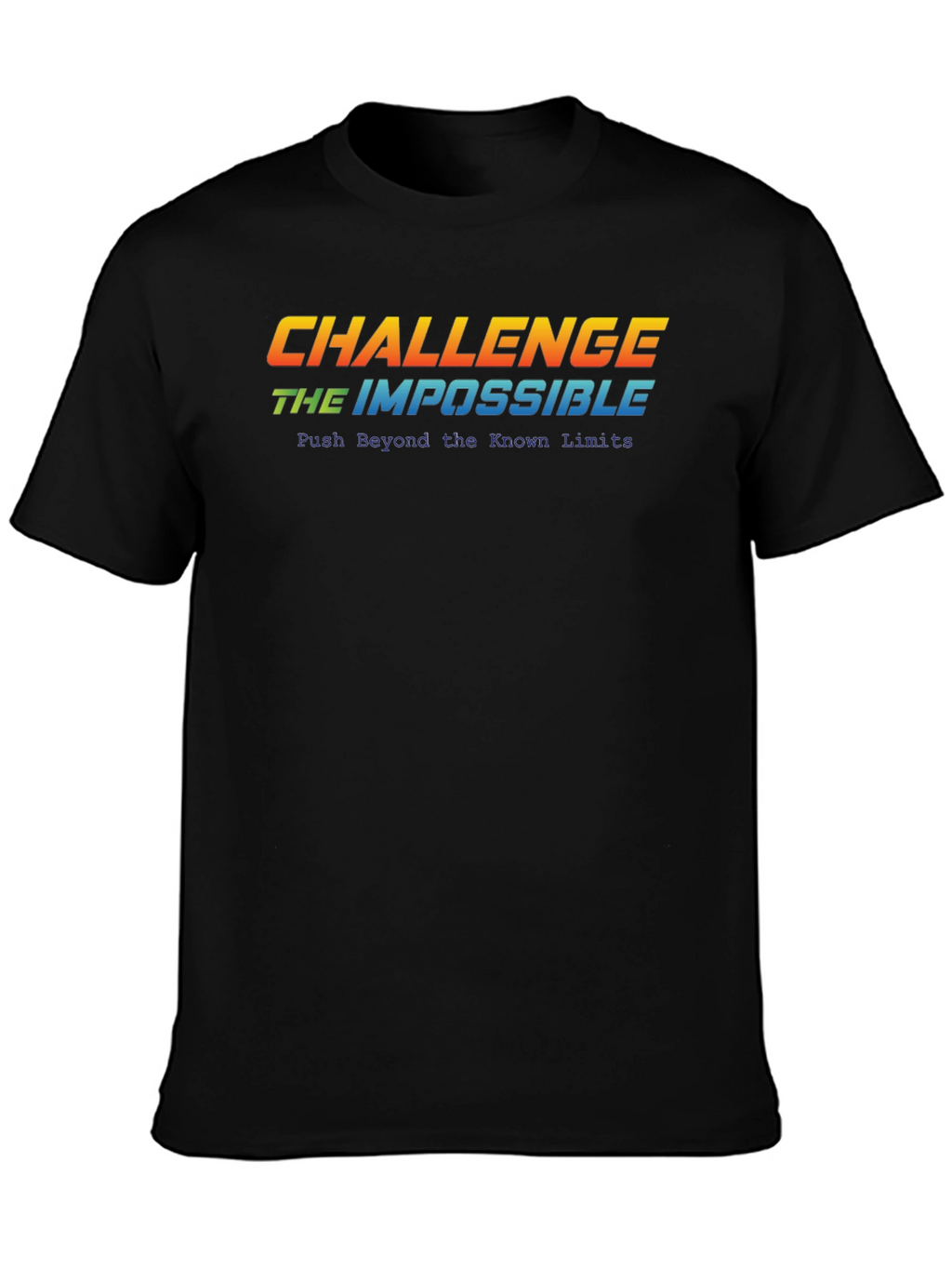 Challenge the Impossible Black Graphic Tee
