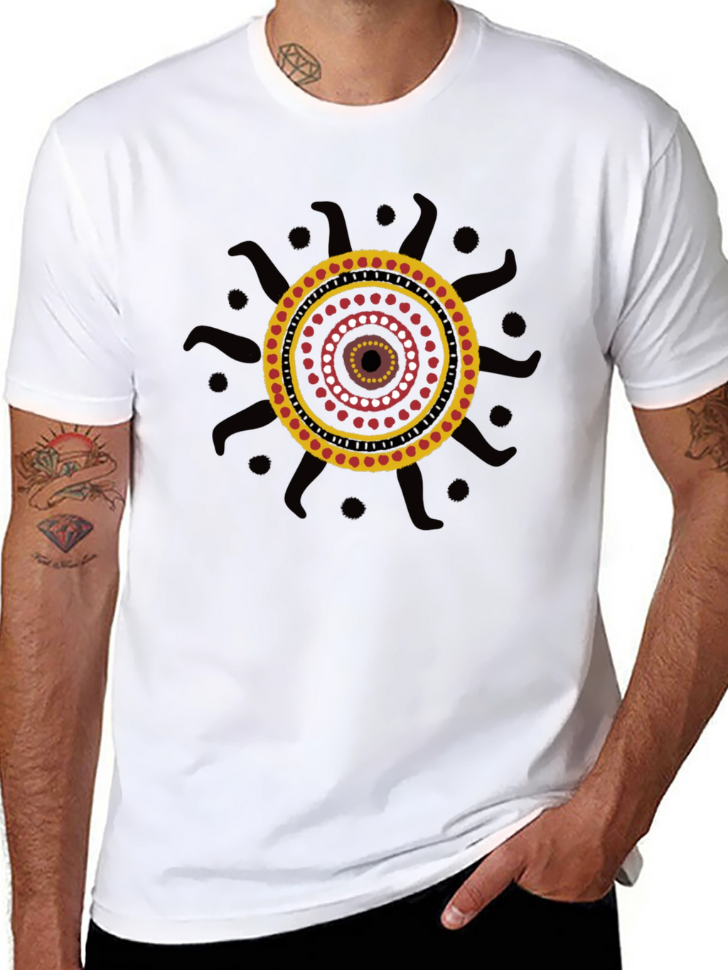 Aboriginal Art Black T-Shirt