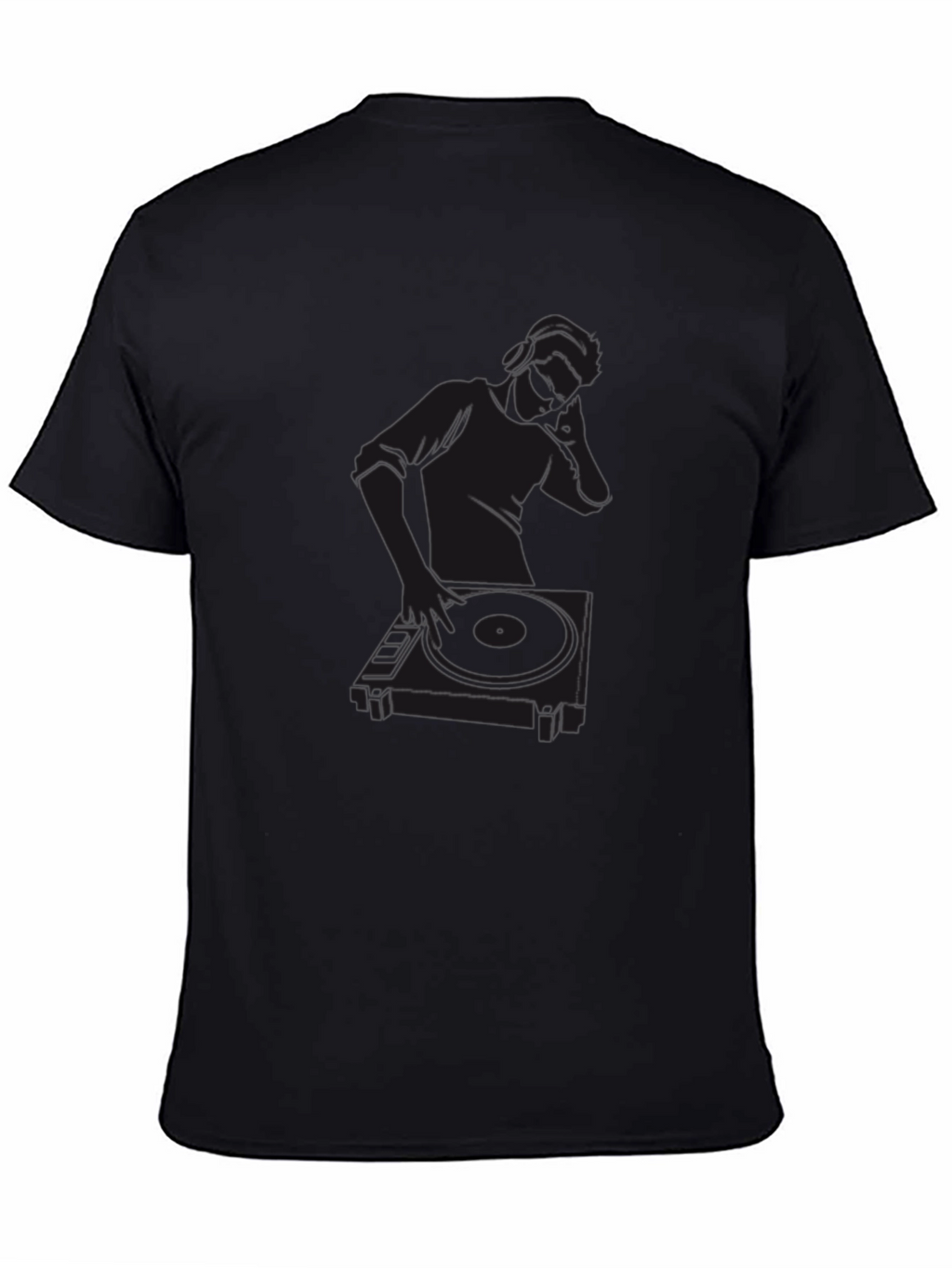 DJ Graphic Tee - Black Cotton T-Shirt