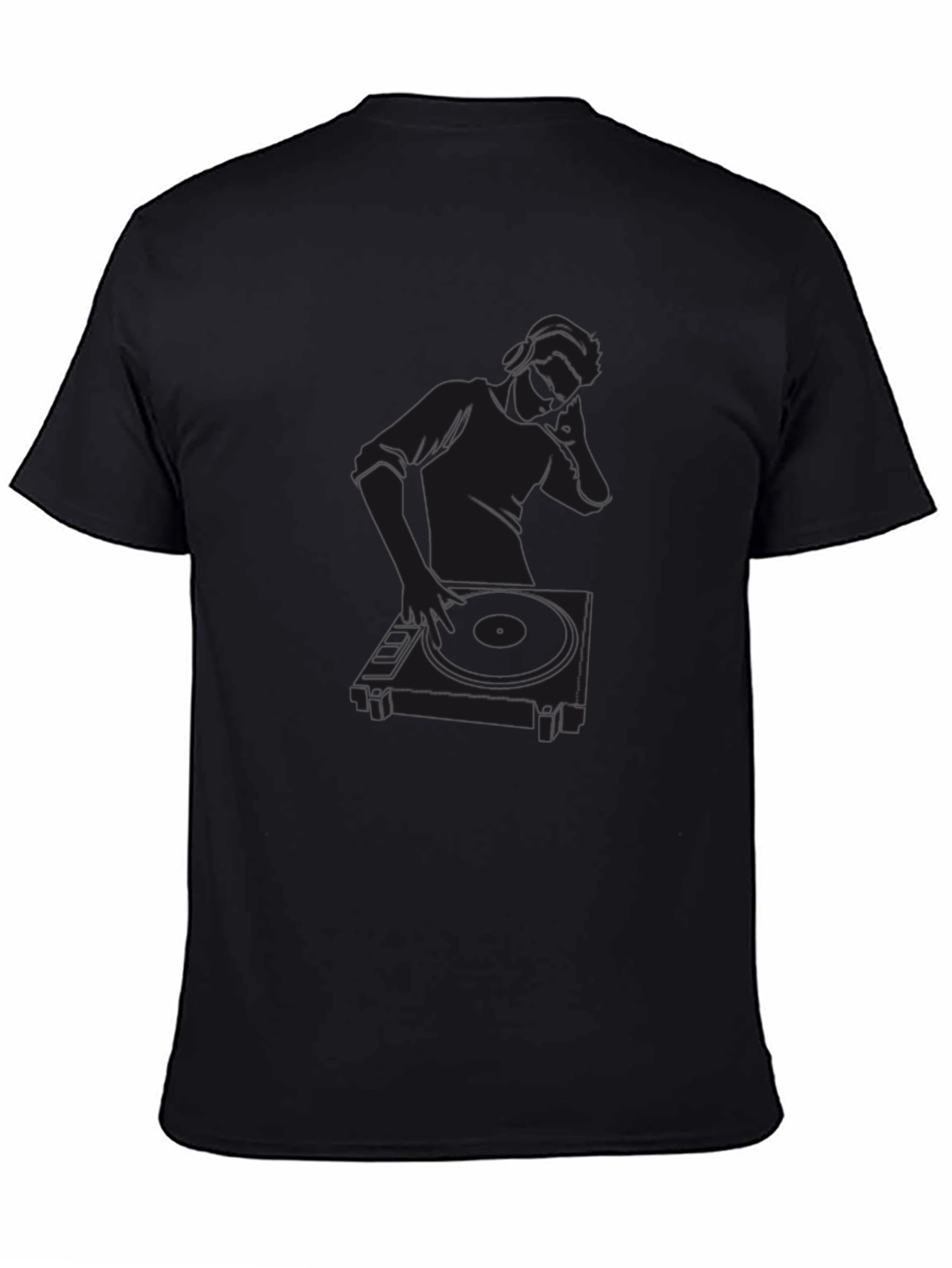 DJ Graphic Tee - Black Cotton T-Shirt