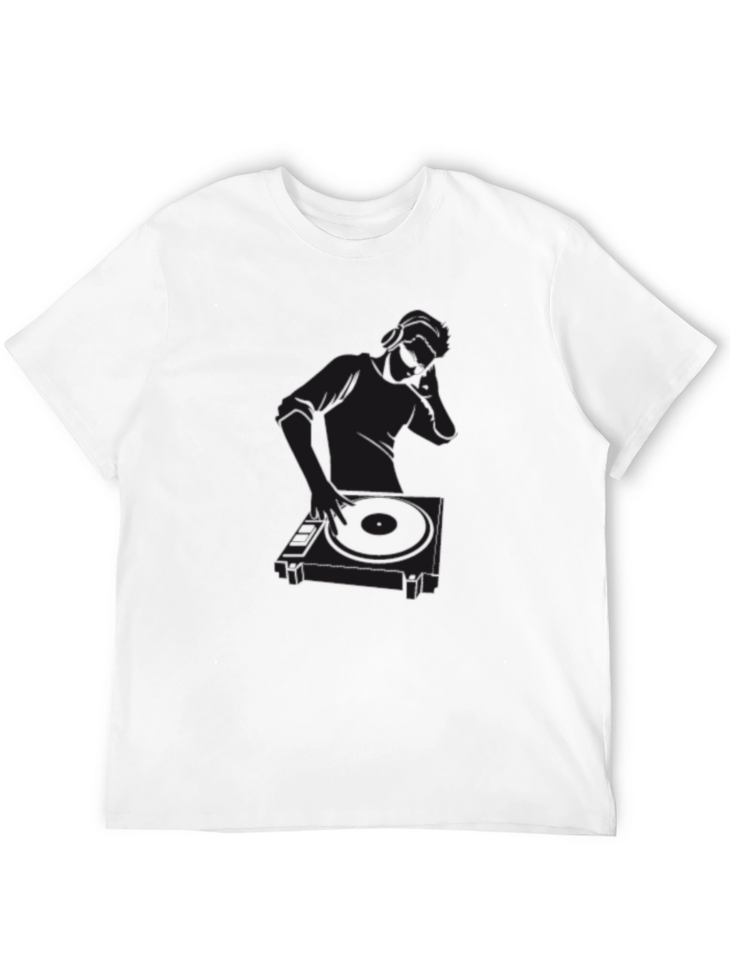 DJ Graphic Tee - Black Cotton T-Shirt