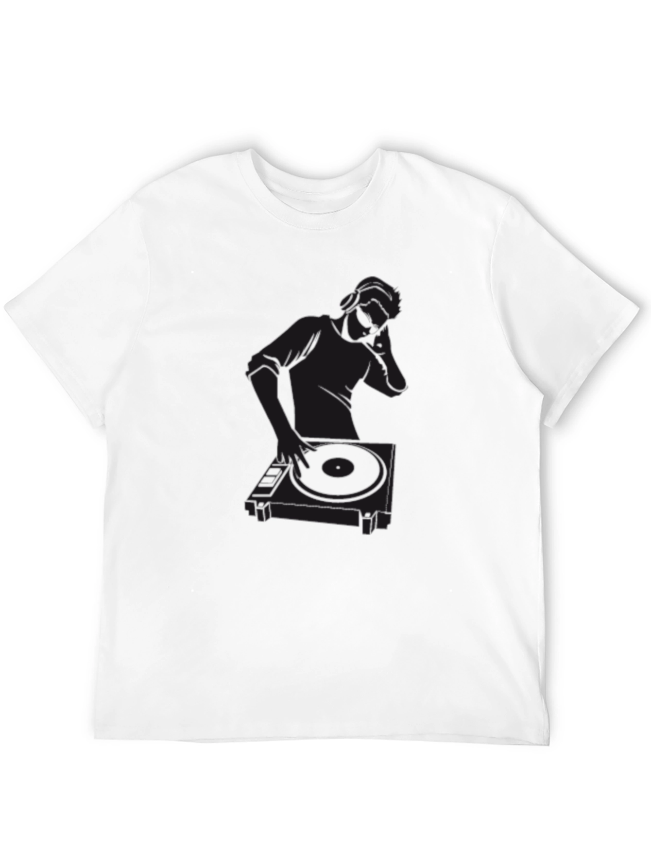 DJ Graphic Tee - Black Cotton T-Shirt