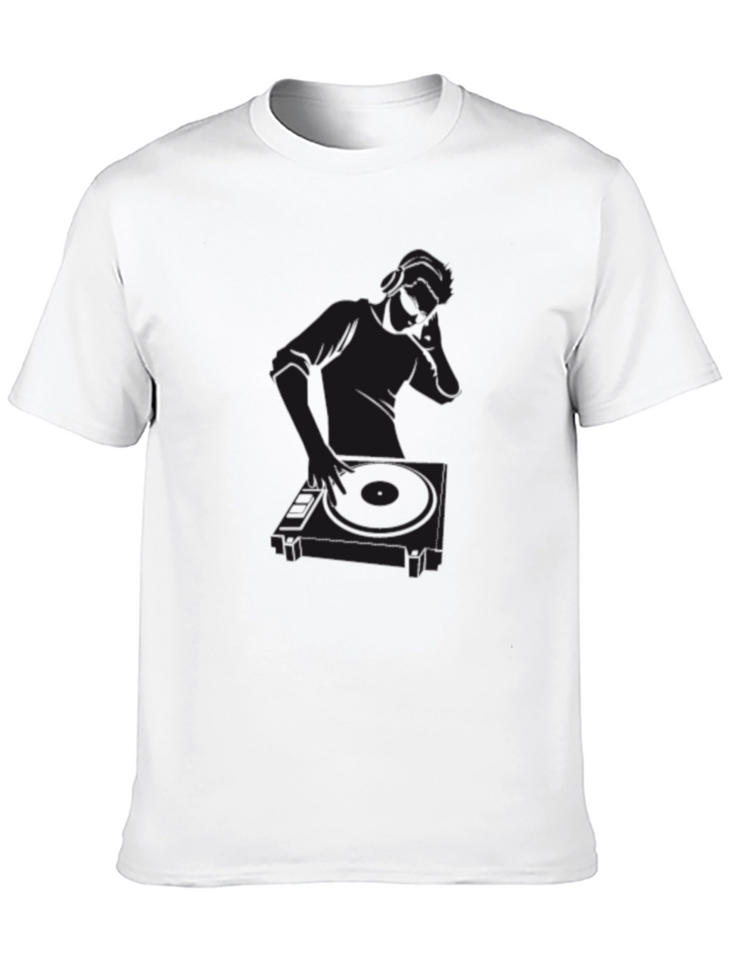 DJ Graphic Tee - Black Cotton T-Shirt