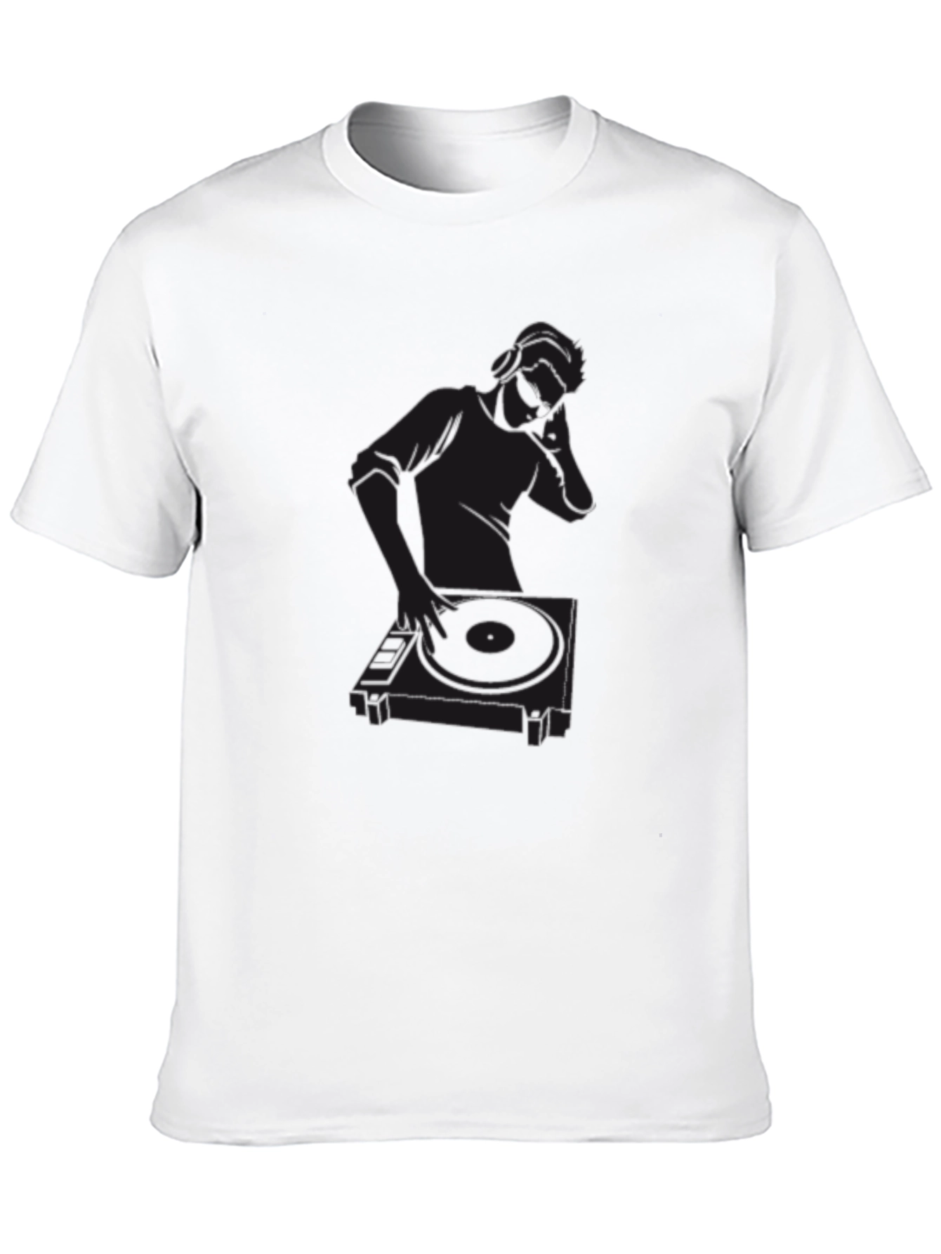 DJ Graphic Tee - Black Cotton T-Shirt