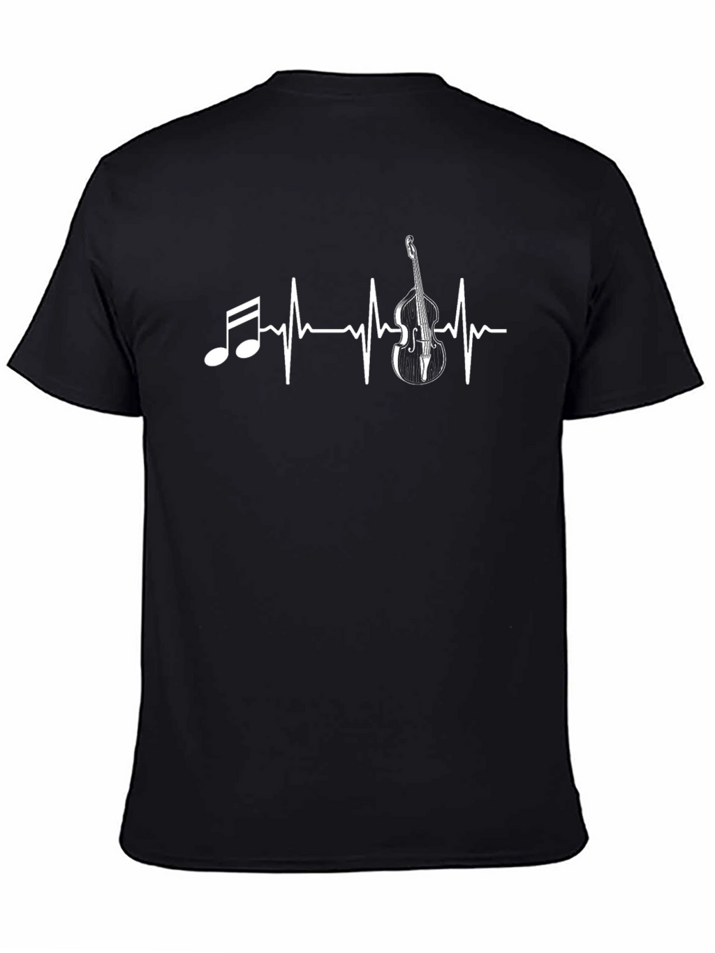 Bass Guitar Heartbeat Graphic T-Shirt