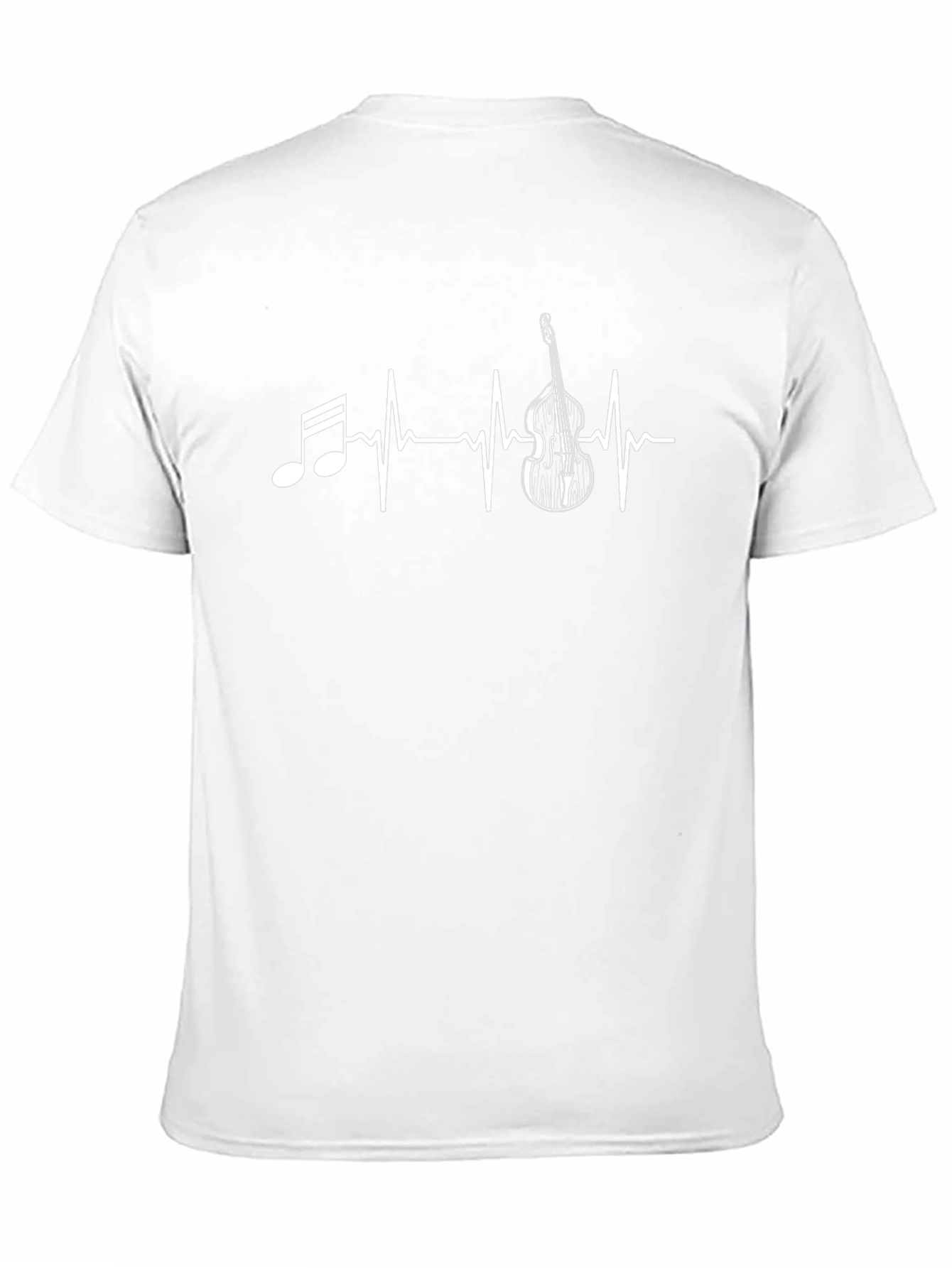 Bass Guitar Heartbeat Graphic T-Shirt