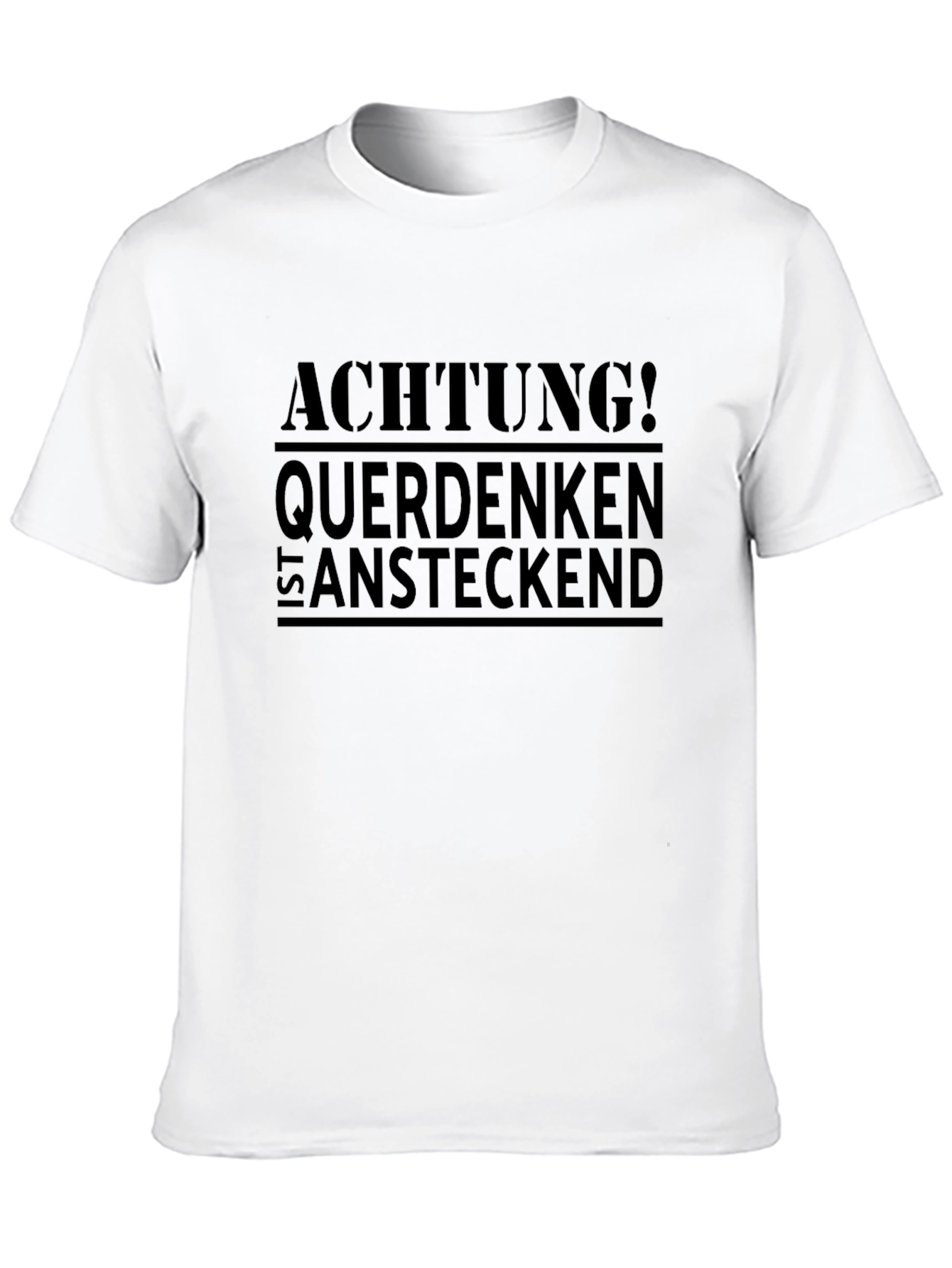 Achtung! Querdenken Ist Ansteckend Black T-Shirt