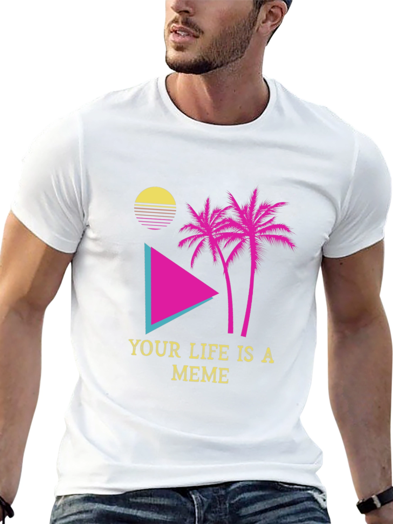 Meme Life Graphic Tee - Black Novelty T-Shirt