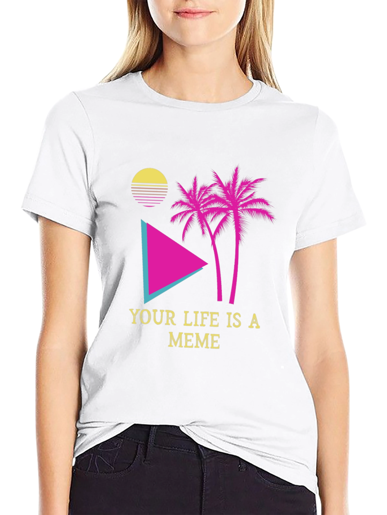 Meme Life Graphic Tee - Black Novelty T-Shirt