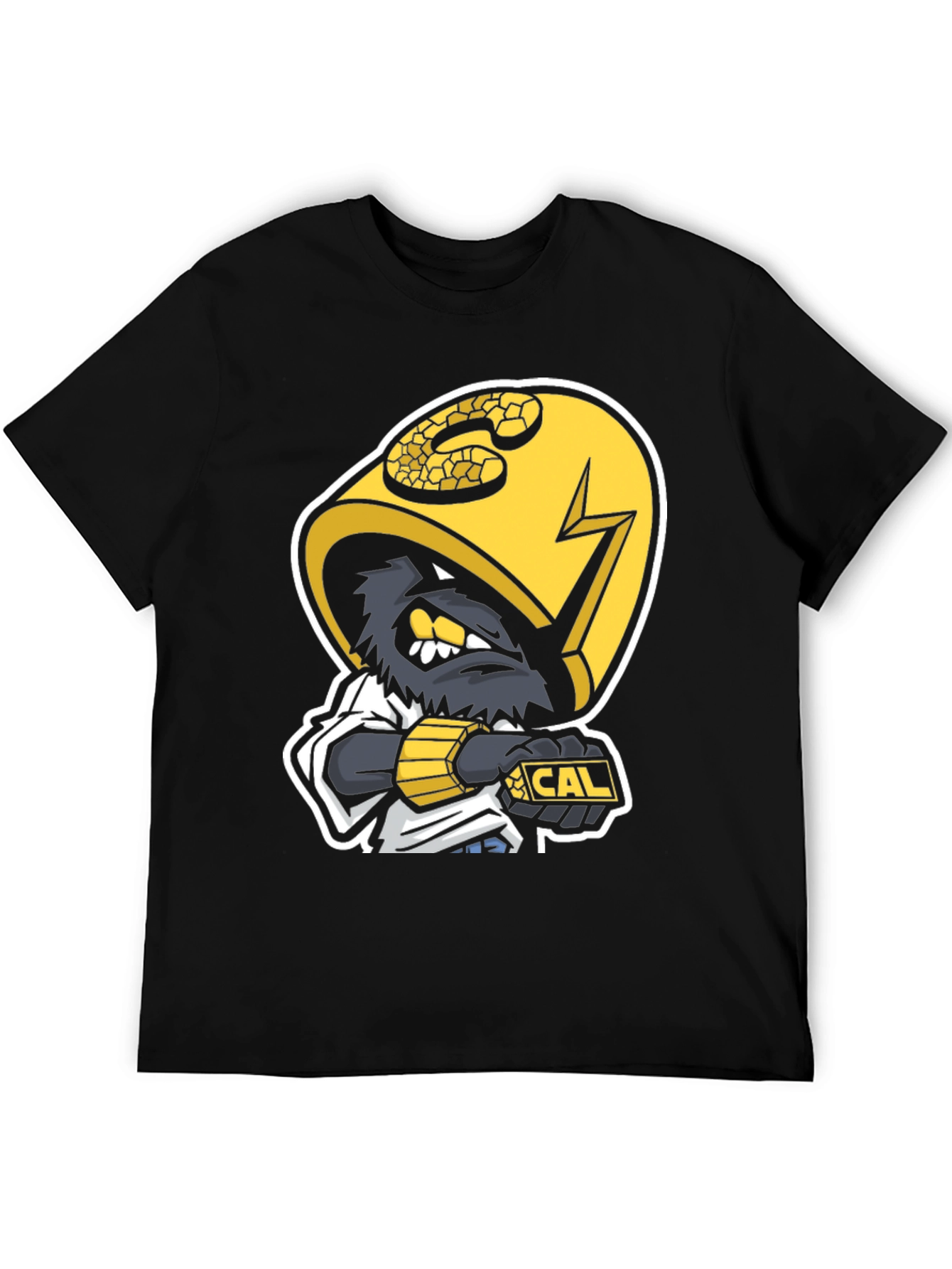 Black T-Shirt with Cal Mascot Graphic