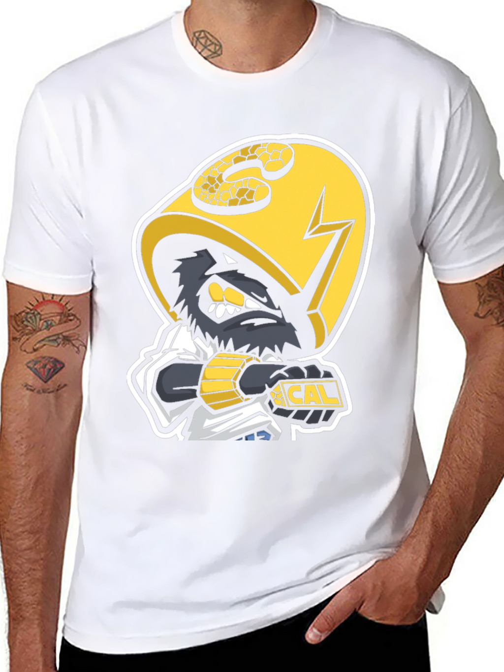 Black T-Shirt with Cal Mascot Graphic