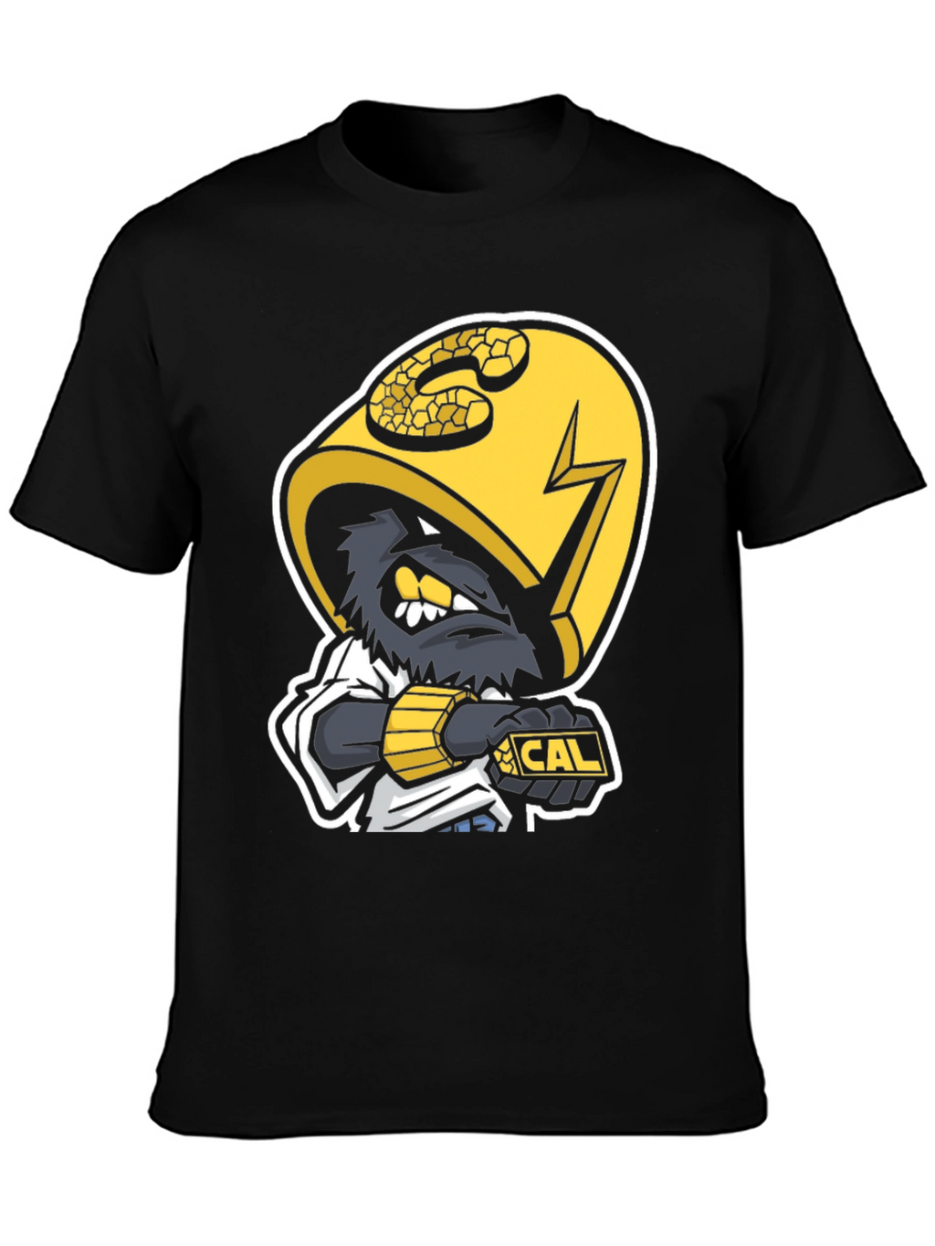 Black T-Shirt with Cal Mascot Graphic