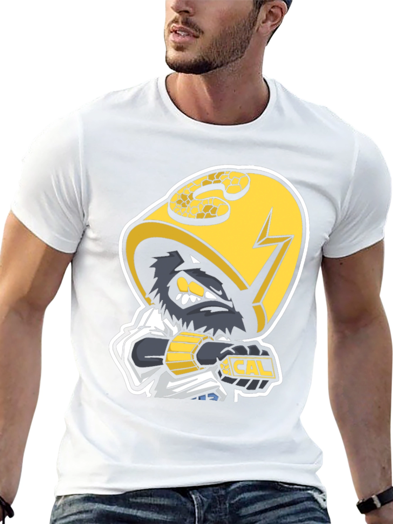 Black T-Shirt with Cal Mascot Graphic
