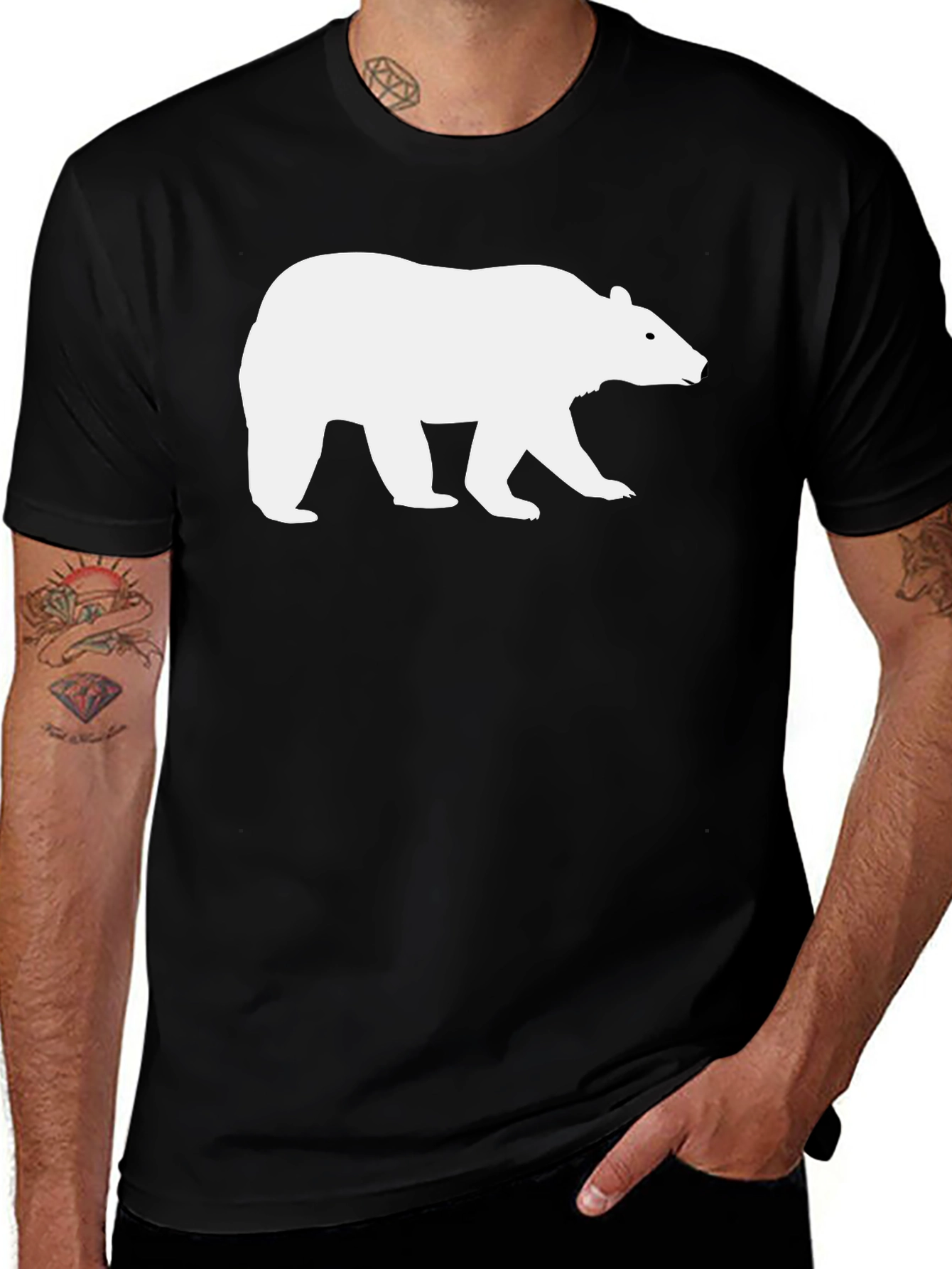 Black Bear Graphic Tee - Animal Lover T-Shirt