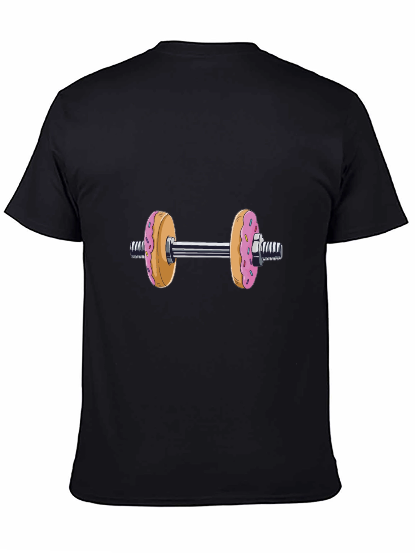 Donut Dumbbell T-Shirt - Funny Fitness Tee