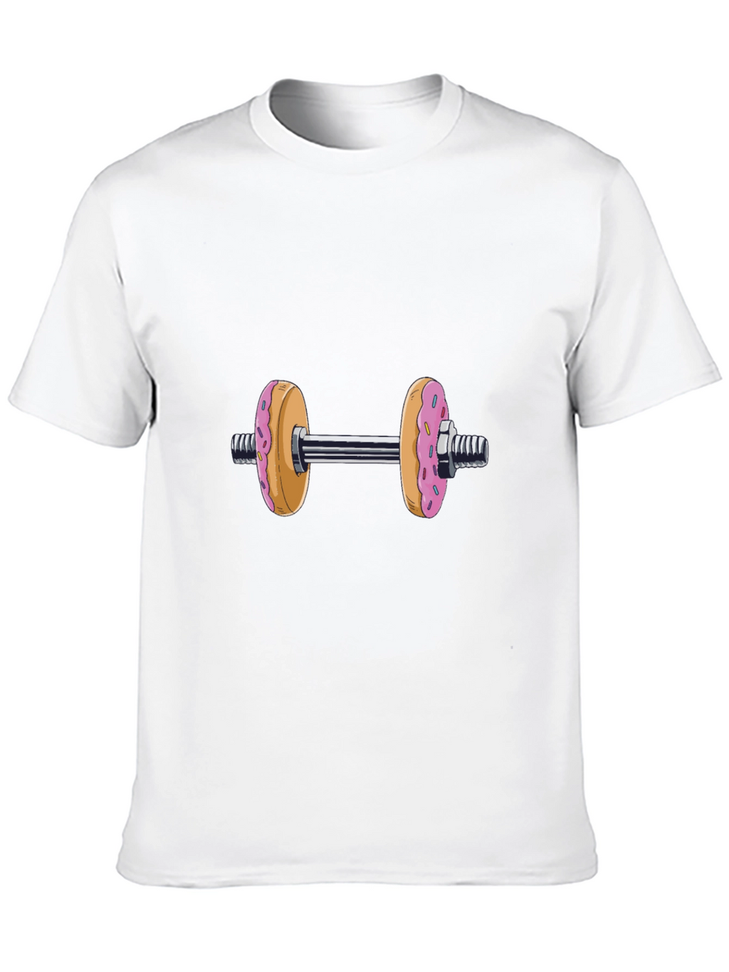 Donut Dumbbell T-Shirt - Funny Fitness Tee