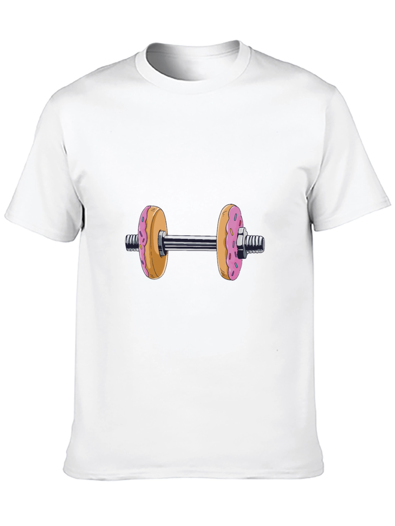 Donut Dumbbell T-Shirt - Funny Fitness Tee
