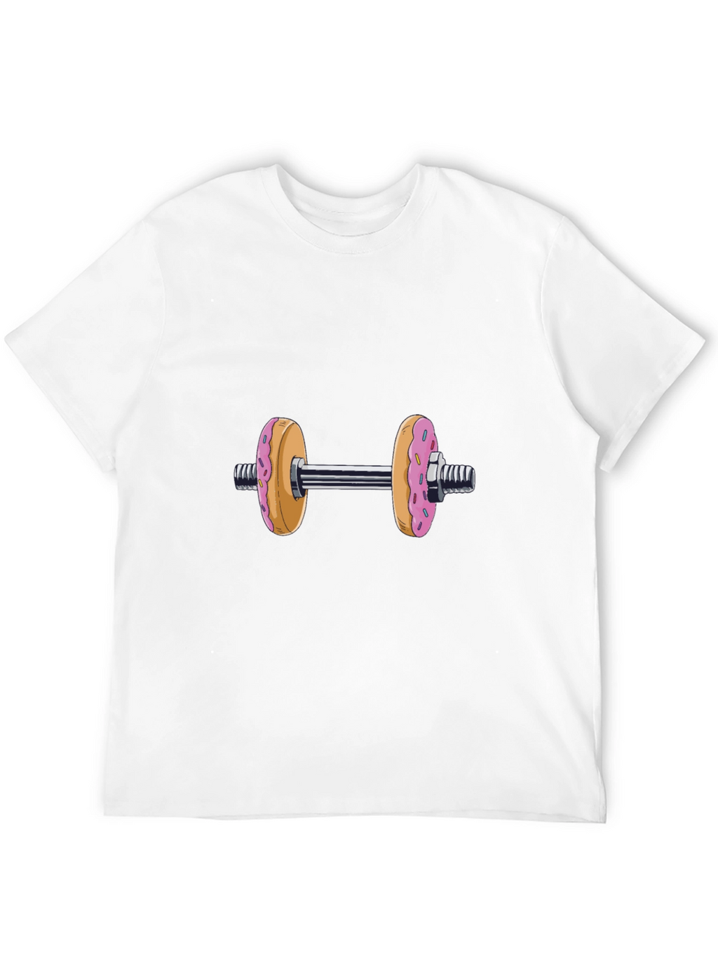 Donut Dumbbell T-Shirt - Funny Fitness Tee