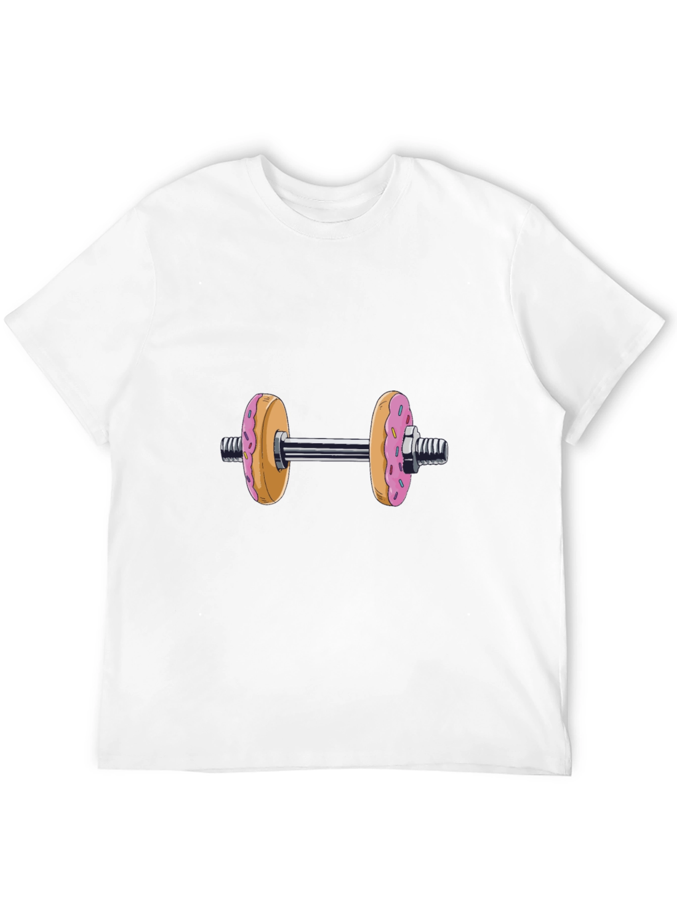 Donut Dumbbell T-Shirt - Funny Fitness Tee
