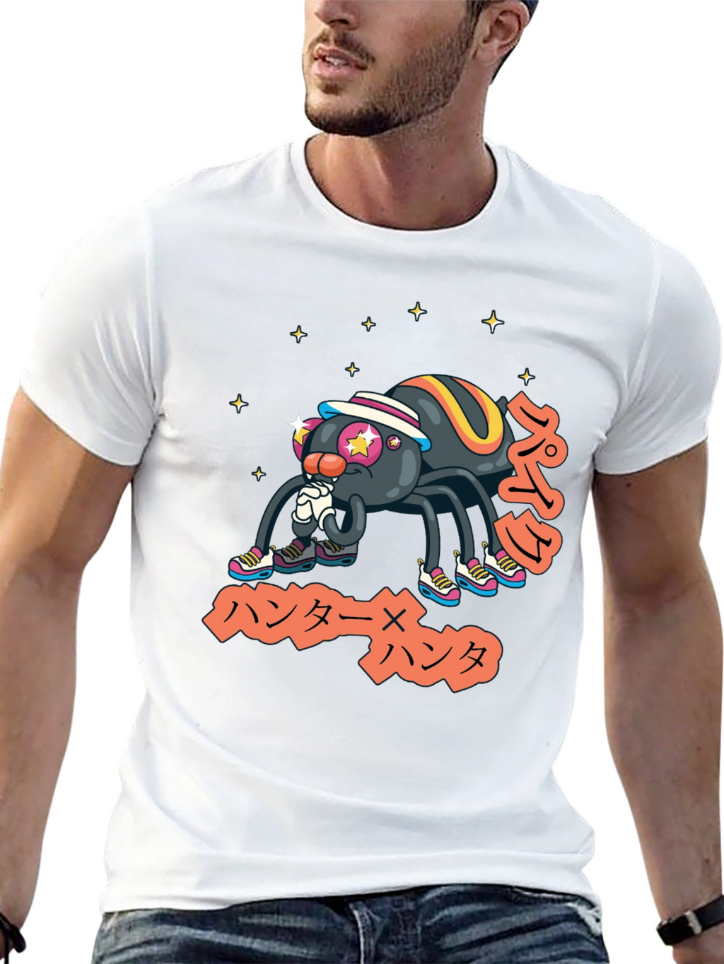 Cool Anime Spider Graphic T-Shirt