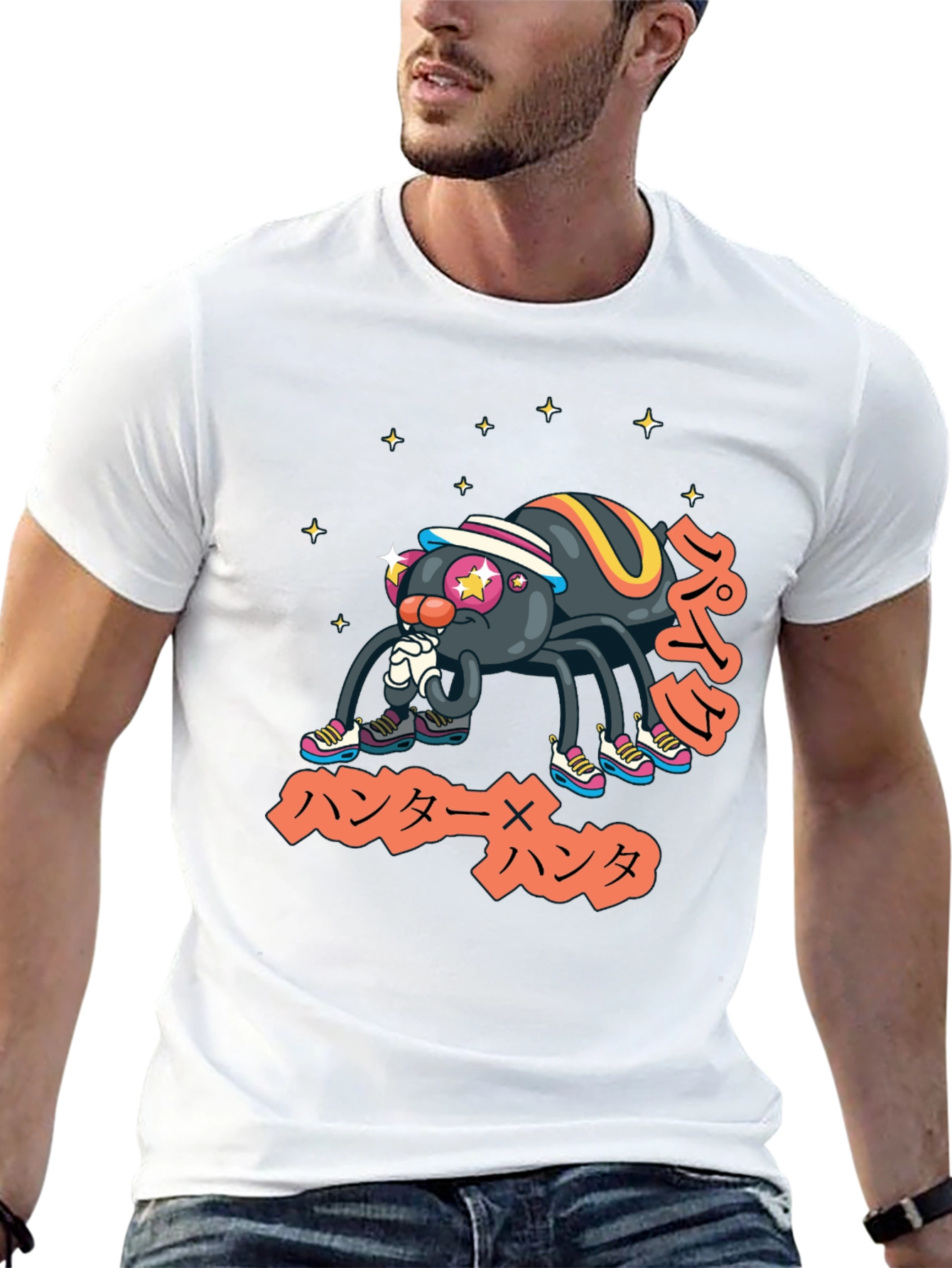 Cool Anime Spider Graphic T-Shirt