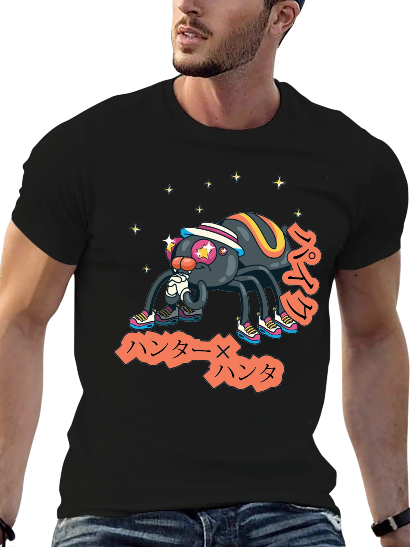 Cool Anime Spider Graphic T-Shirt